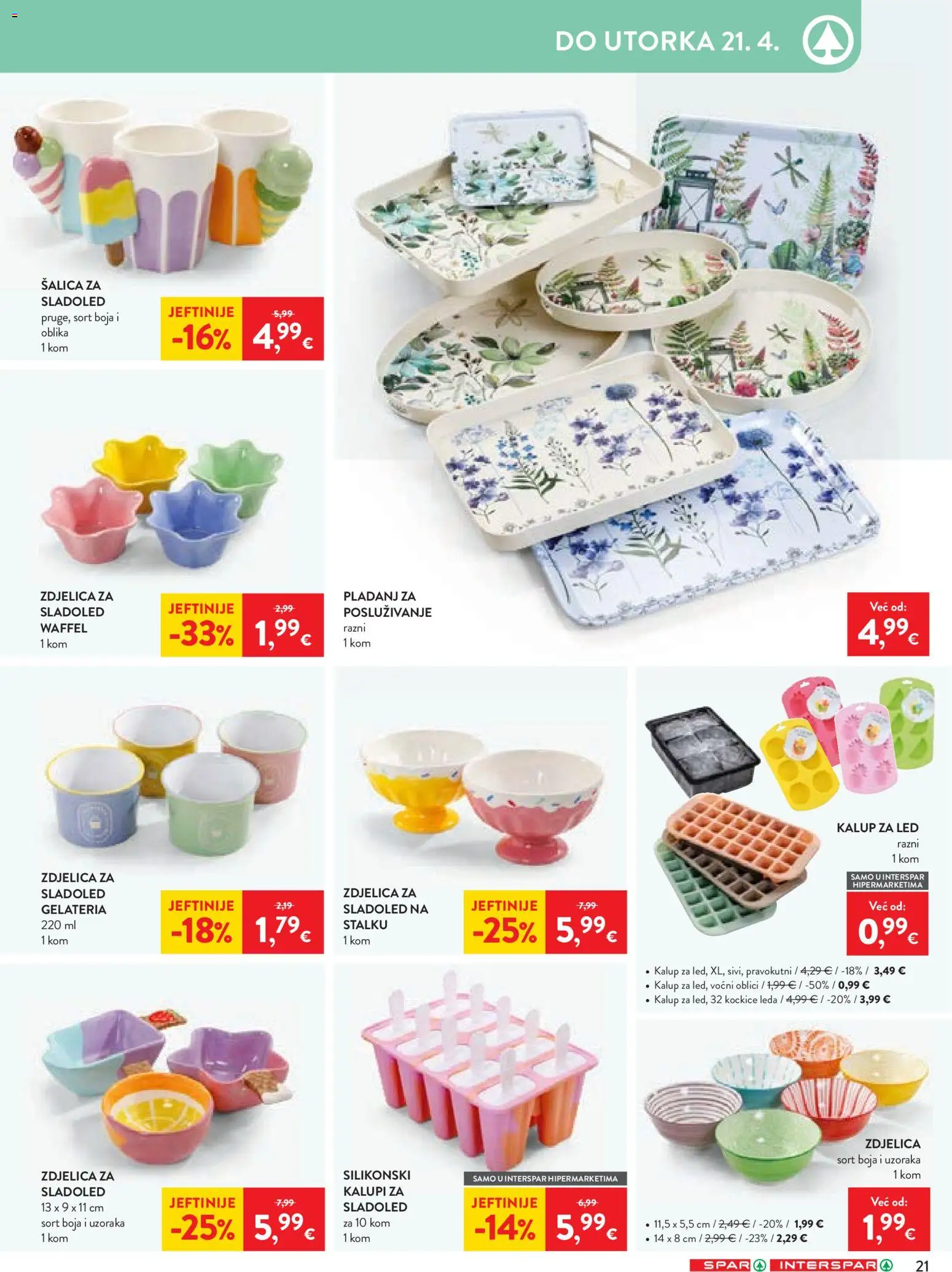 Spar katalog | vrijedi od 08.04.2026 | Stranica: 25 | Proizvodi: Sladoled, Kalupi, Šalica, Pladanj
