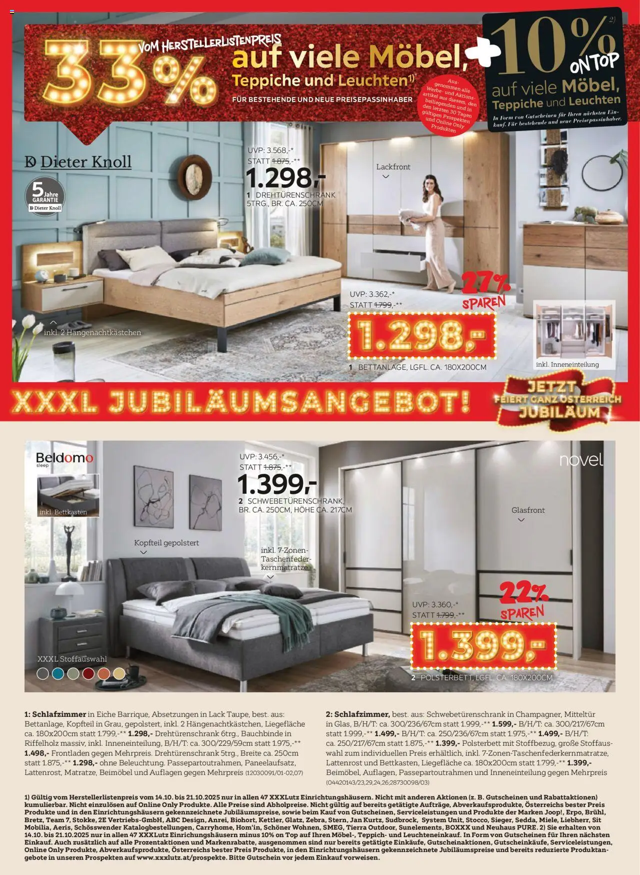 XXXLutz Prospekt aktuell gültig ab 14.10.2025 | Seite: 2 | Produkte: Lattenrost, Teppich