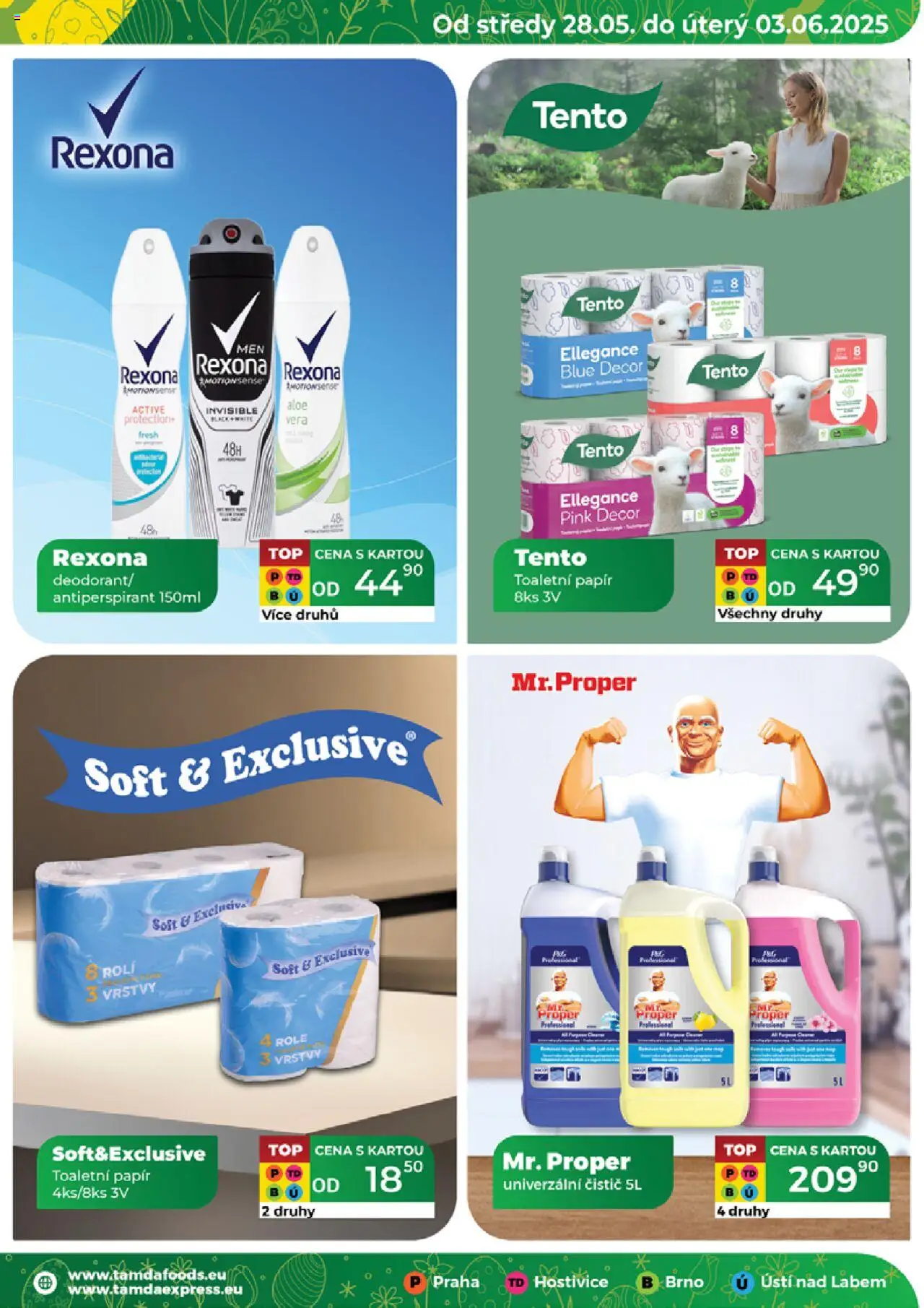Tamda Foods leták od 28.05.2025 | Strana: 19 | Produkty: Deodorant, Antiperspirant, Toaletní papír, Rexona