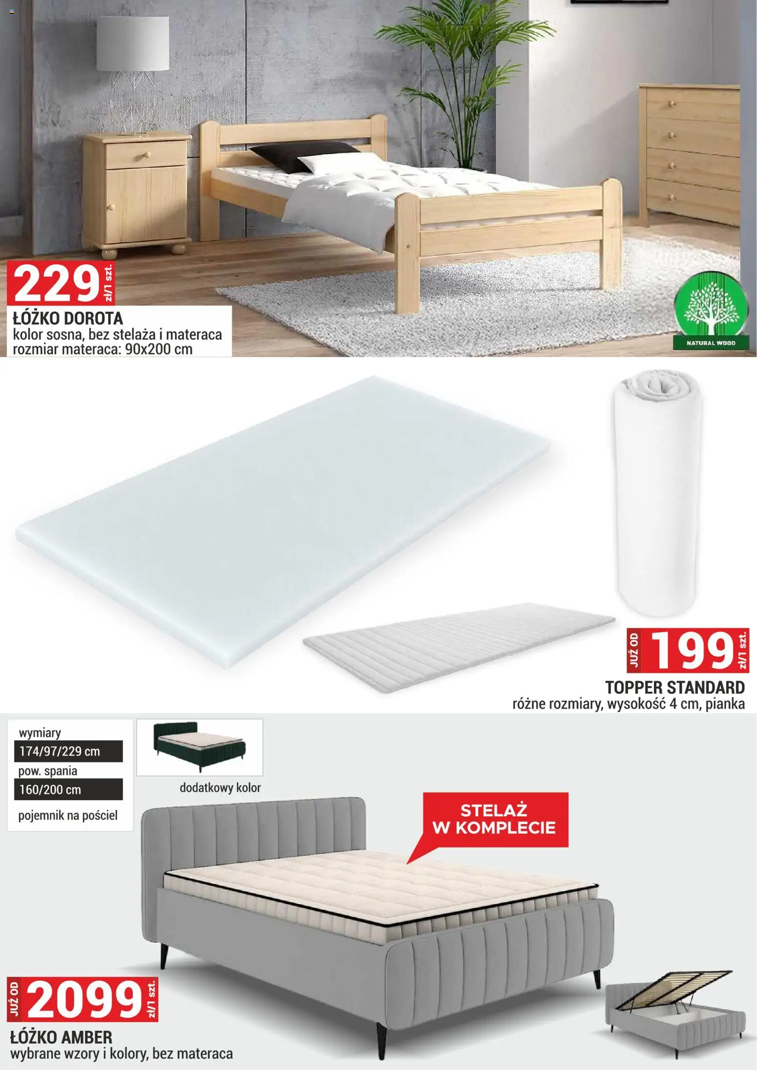 Merkury Market Gazetka - Meble, Wypoczynki, Materace od 02.01.2026 | Strona: 15 | Produkty: Pościel, Łóżko