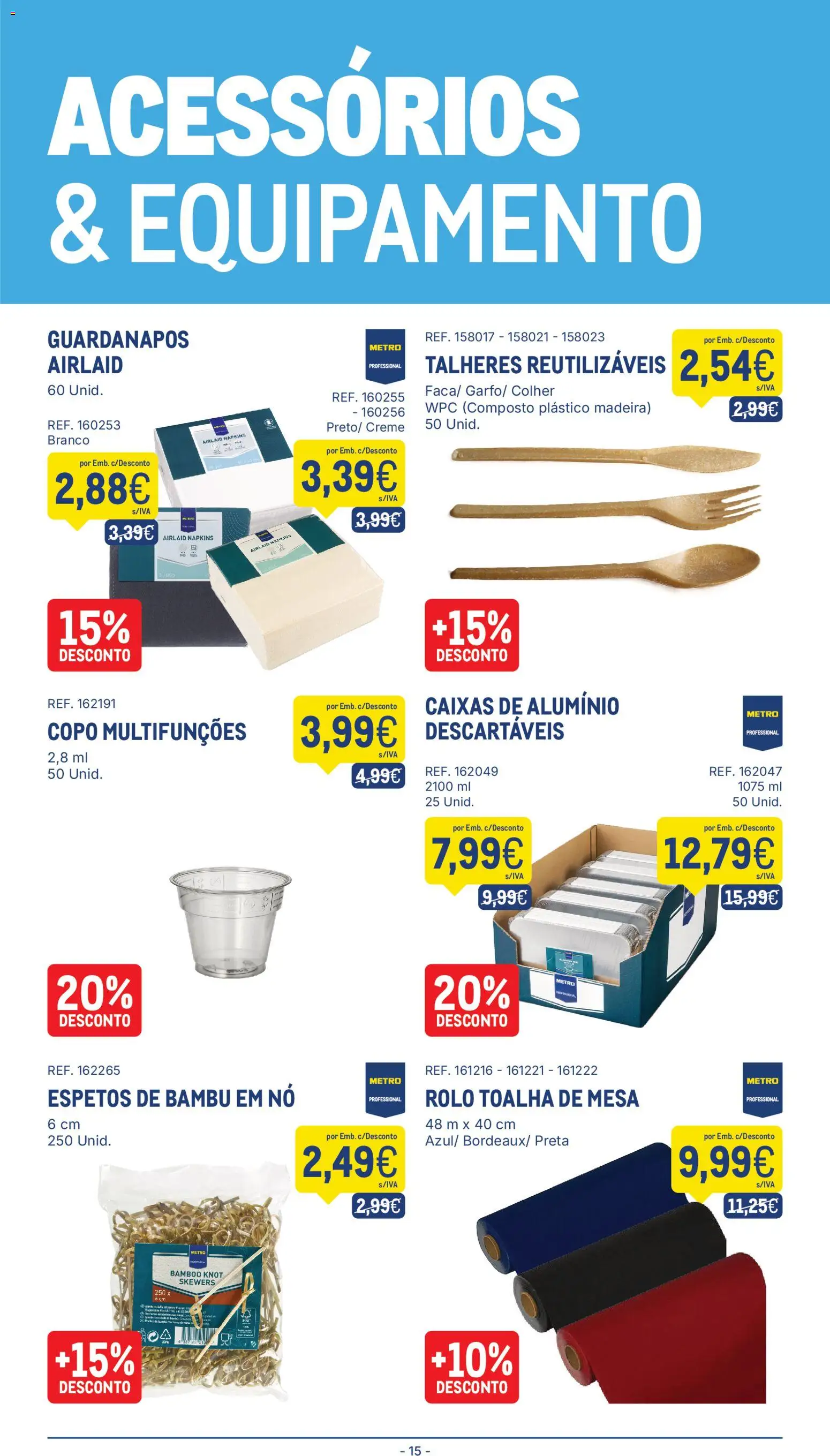 Makro folheto │ válido de 04.11.2025 | Página: 15 | Produtos: Talheres, Mesa, Toalha de mesa, Creme