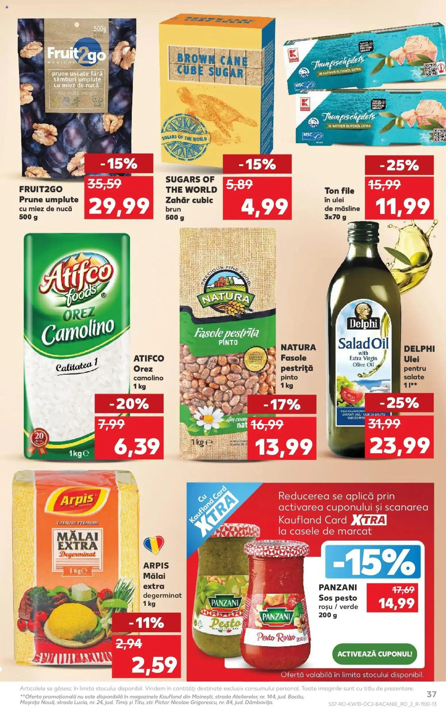 Noul catalog Kaufland – valabil de la 04.03.2026 | Pagină: 37 | Produse: Măsline, Ulei, Sos, Zahăr