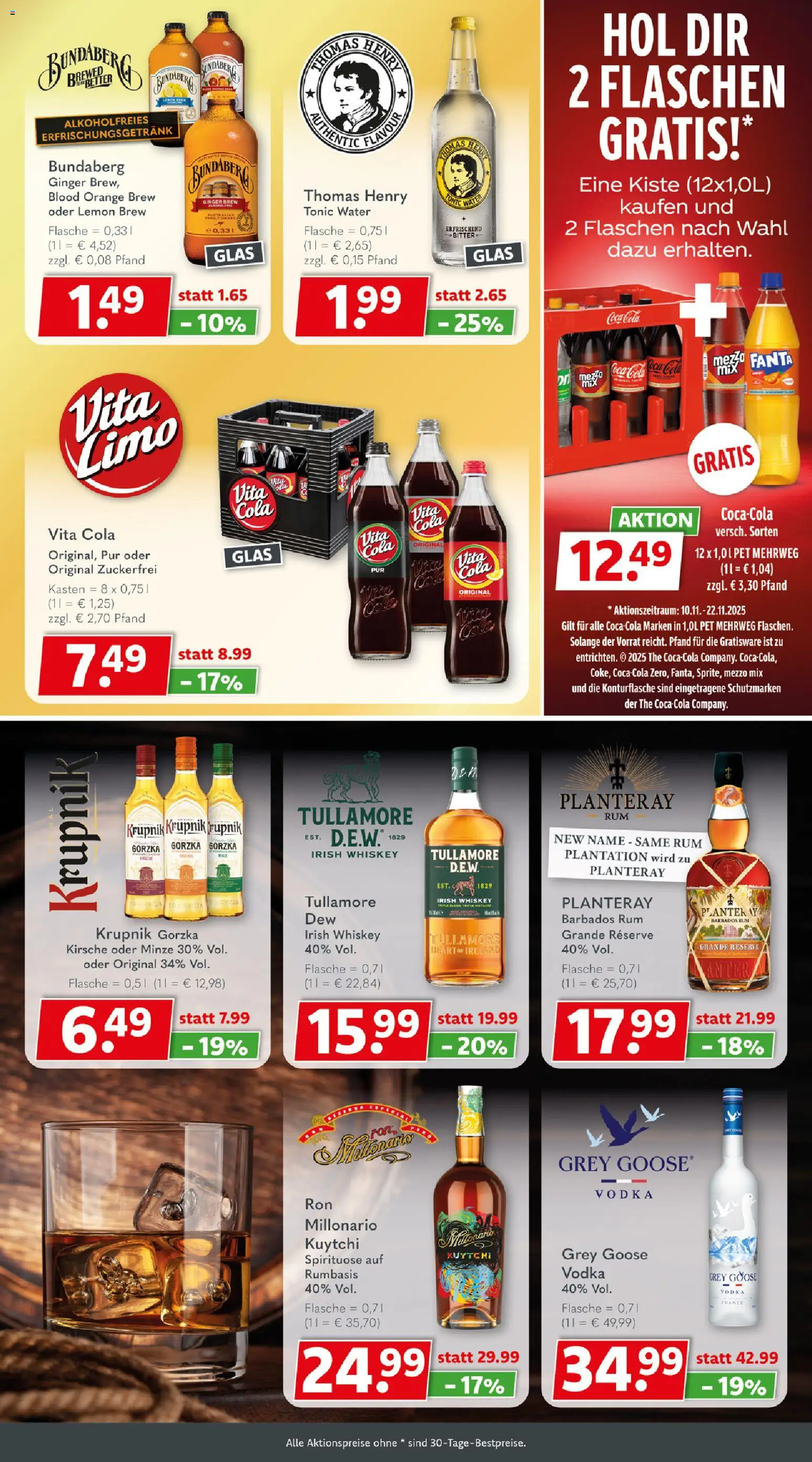 Getränkeland Berlin - Brandenburg – gültig ab 10.11.2025 | Seite: 5 | Produkte: Coca cola, Fanta, Cola, Rum