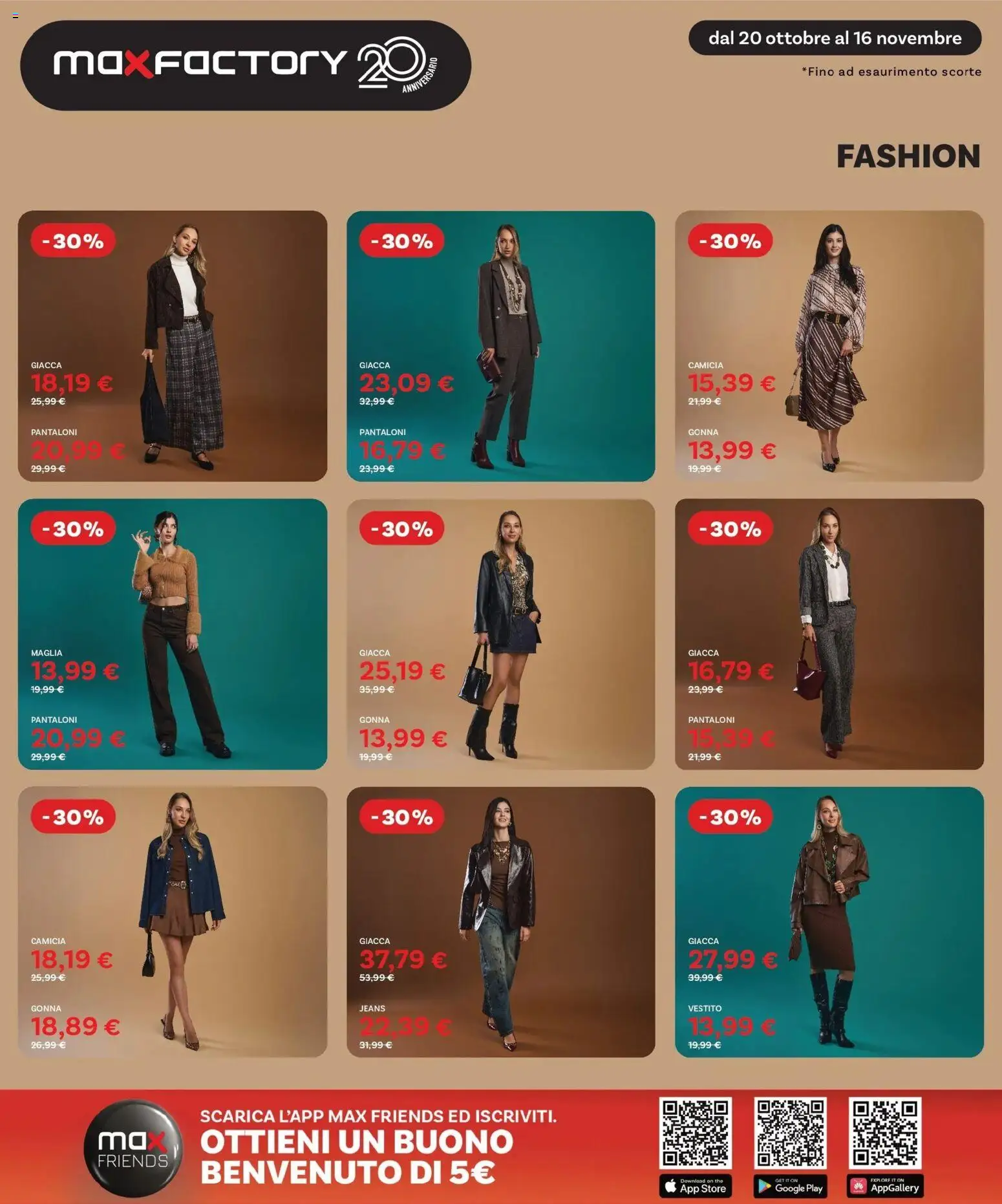 Volantino Max Factory del 20.10.2025 | Pagina: 5 | Prodotti: Camicia, Giacca, Pantaloni, Vestito