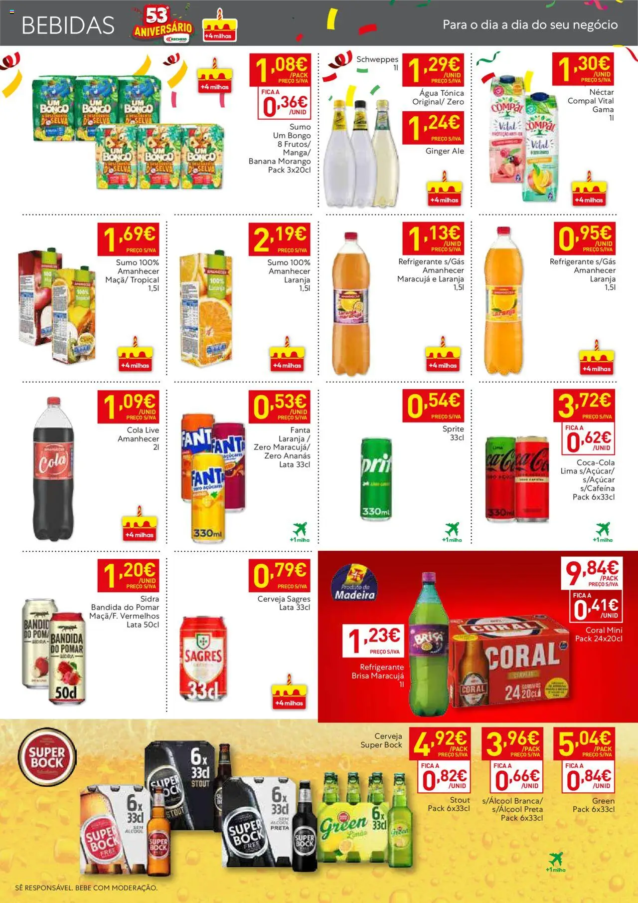 Recheio - Madeira │ válido de 21.10.2025 | Página: 12 | Produtos: Refrigerante, Banana, Super bock, Milho