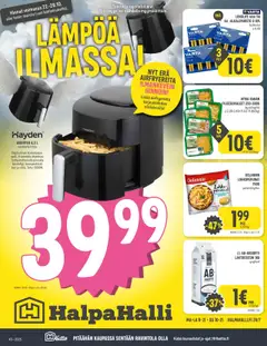 Halpa Halli-mainoslehti voimassa 22.10.2025 alkaen