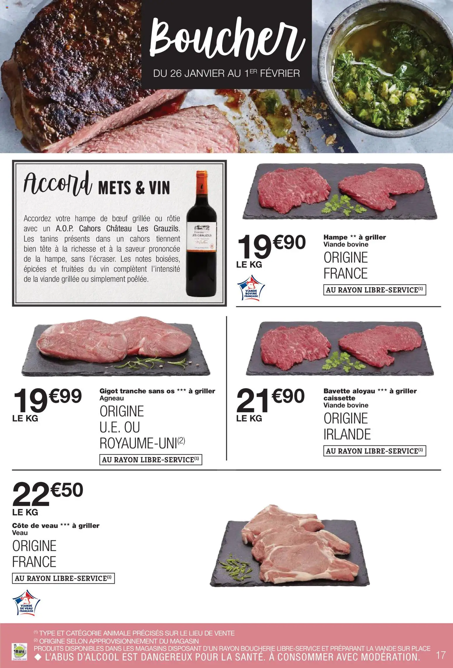 {H1} | Page: 17 | Produits: Agneau, Viande, Vin, Viande bovine