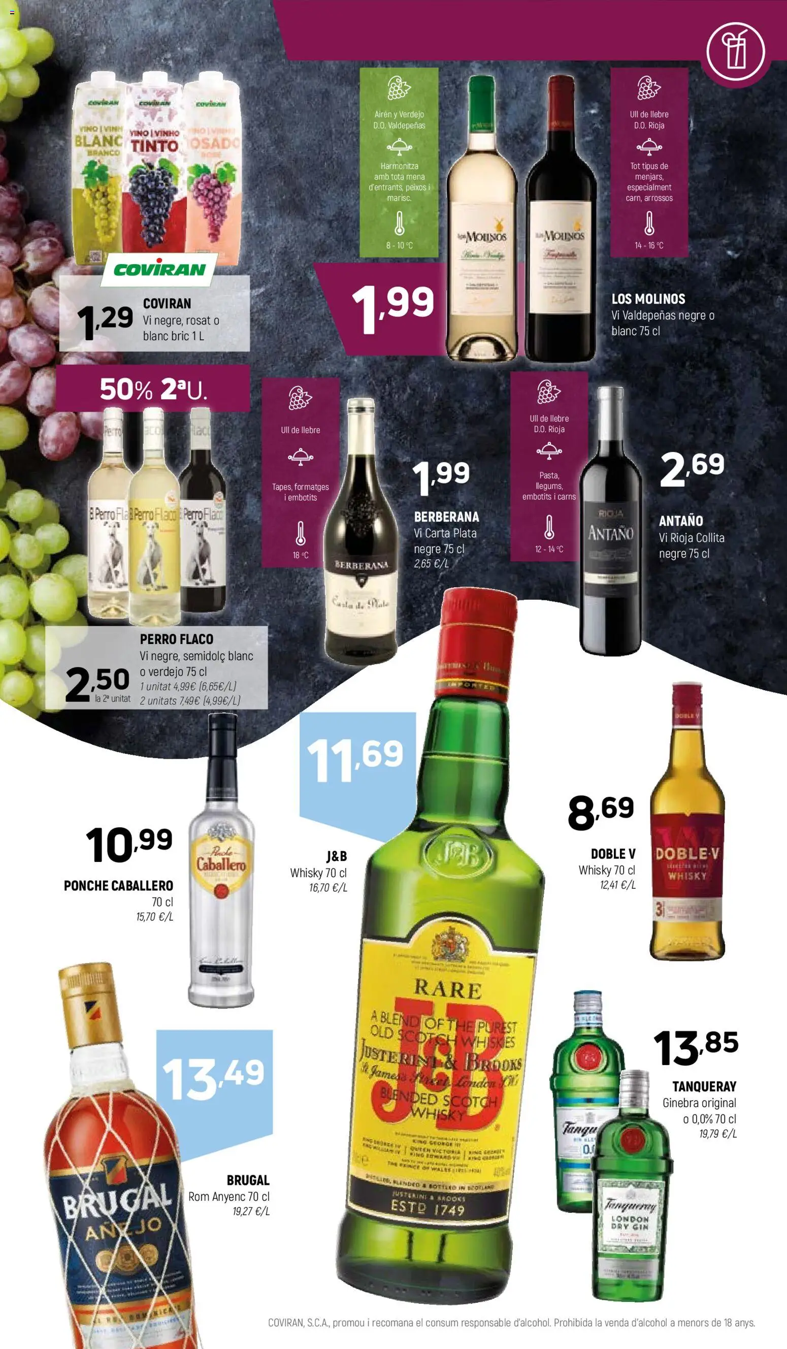 Coviran - Cataluna │ válido desde el 10.03.2026 | Página: 13 | Productos: Vino, Ginebra, Whisky