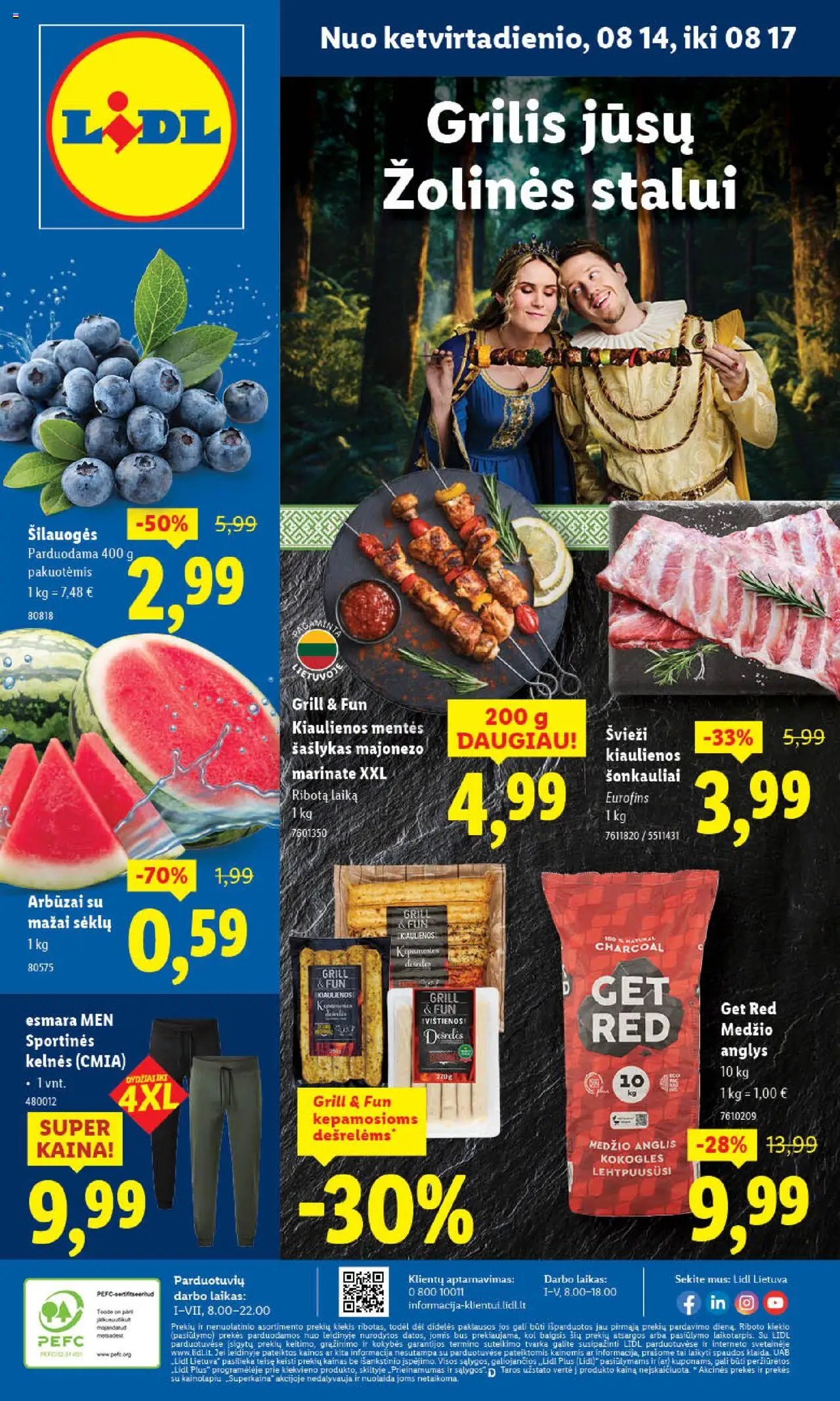 LIDL - Leidinys│galioja nuo 11.08.2025 | Puslapis: 44 | Prekių: Vištienos, Kiaulienos, Šilauogės, Kelnes