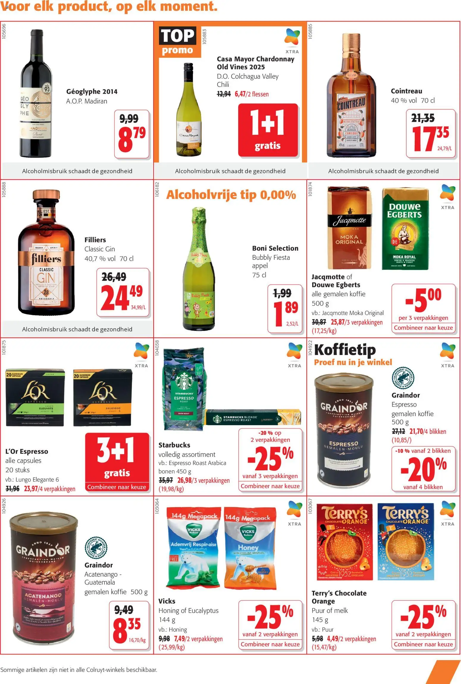 {H1} | Pagina: 5 | Producten: Csirkecombfile, Appel, Melk, Koffie