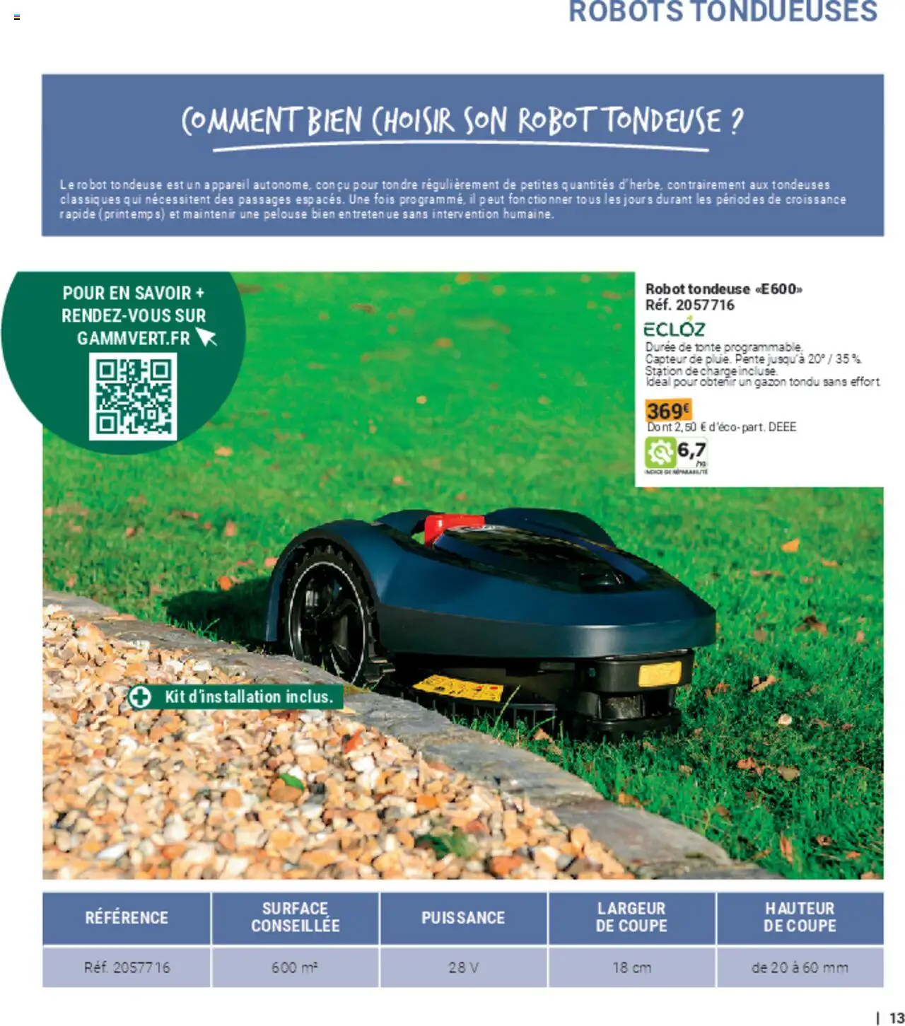  | Page: 13 | Produits: Robot, Tondeuse, Gazon