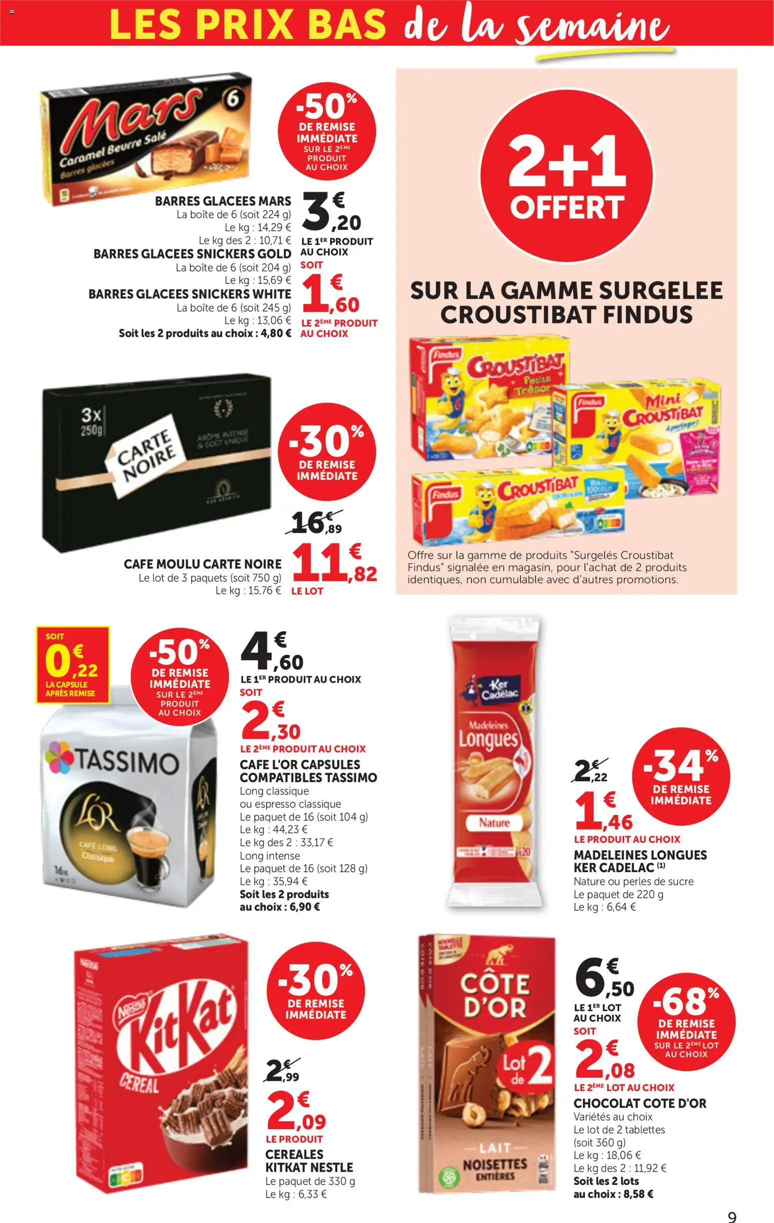 {H1} | Page: 9 | Produits: Tassimo, Sucre, Noisettes, Chocolat