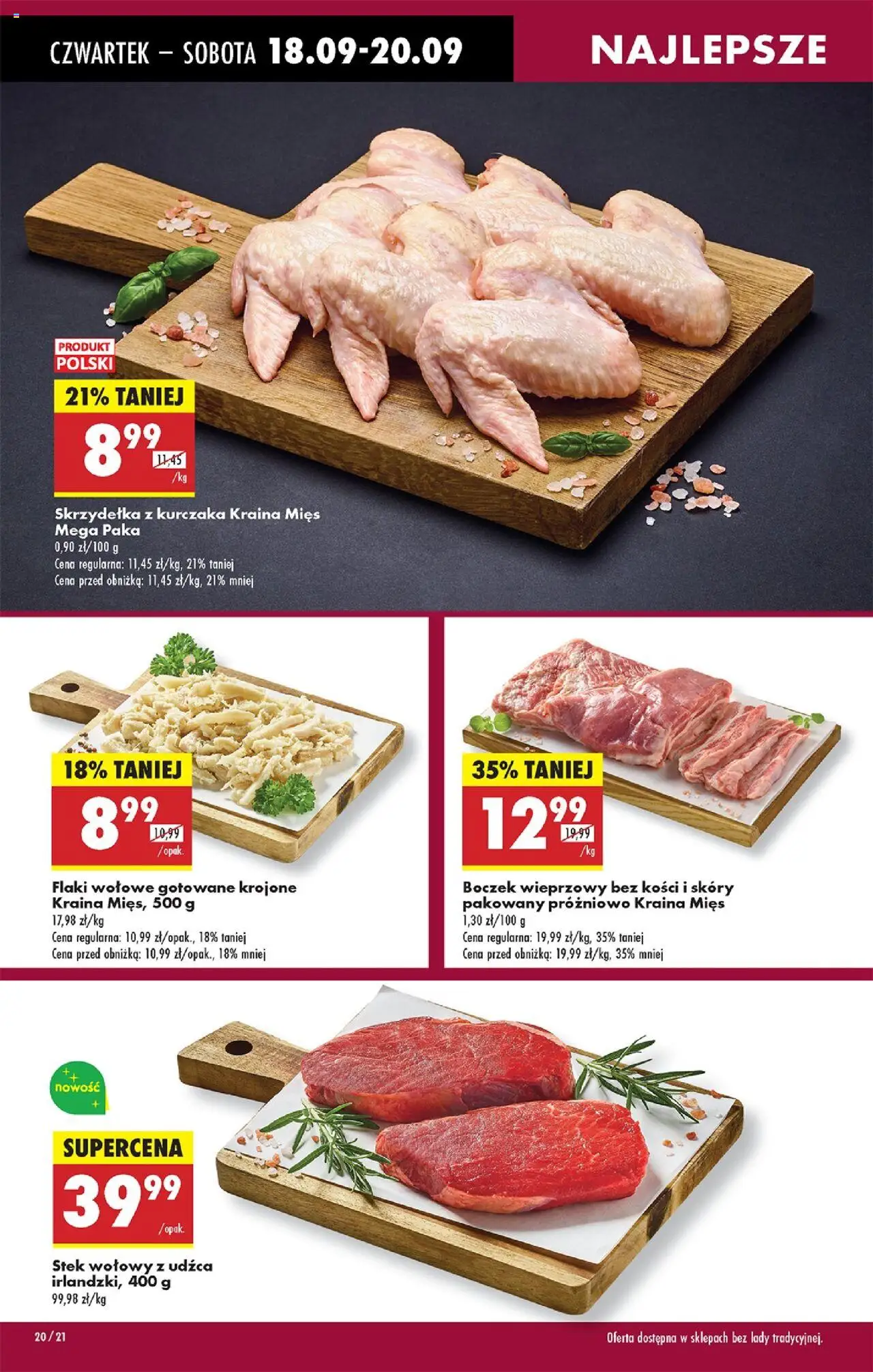 Biedronka gazetka - Oferta w tym tygodniu od 18.09.2025 | Strona: 26 | Produkty: Boczek wieprzowy, Flaki wołowe gotowane, Boczek, Flaki wołowe