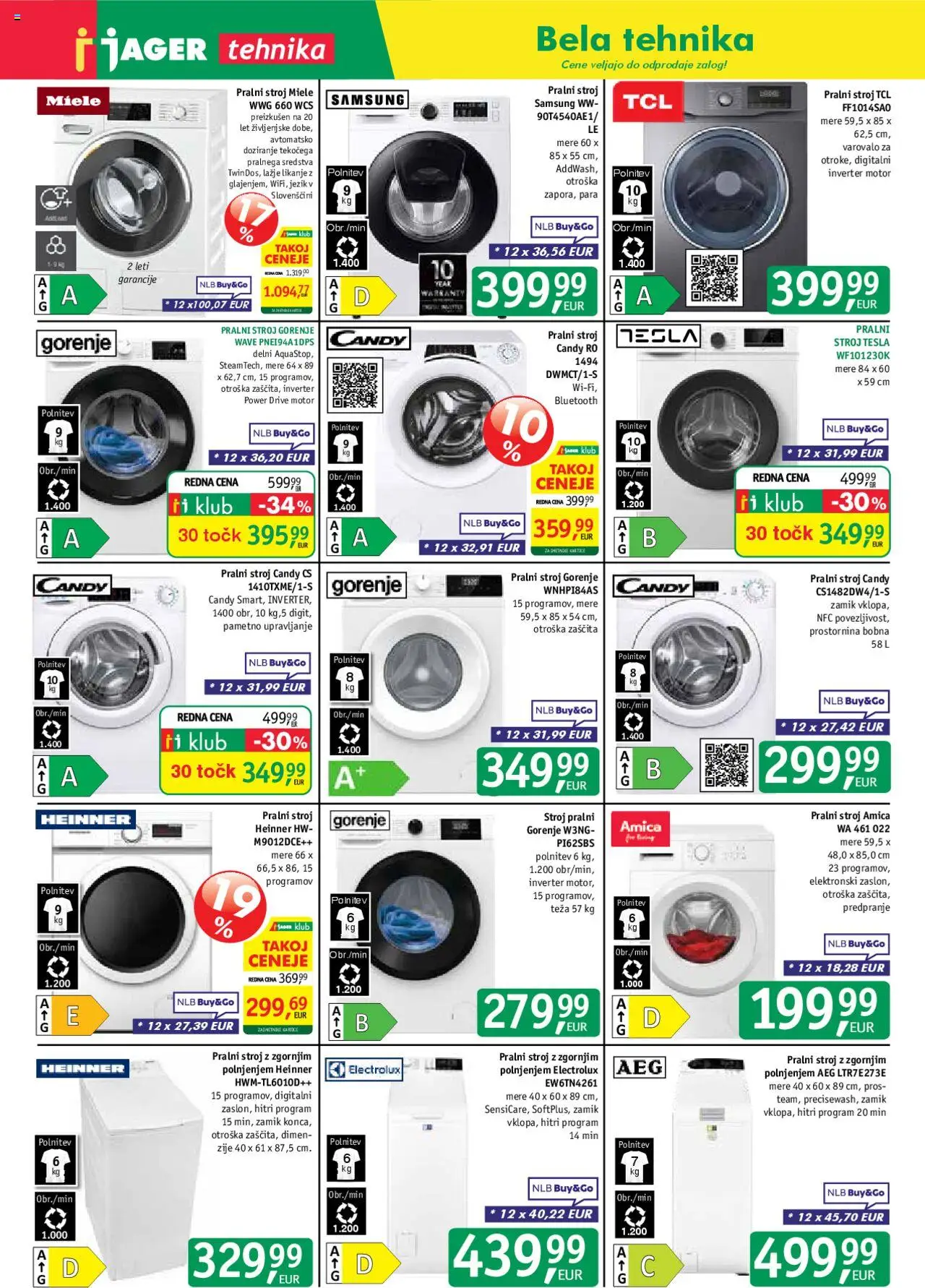 Jager katalog tehnika │ velja od 20.08.2025 | Stran: 4 | Izdelki: Pralni stroj, Teza