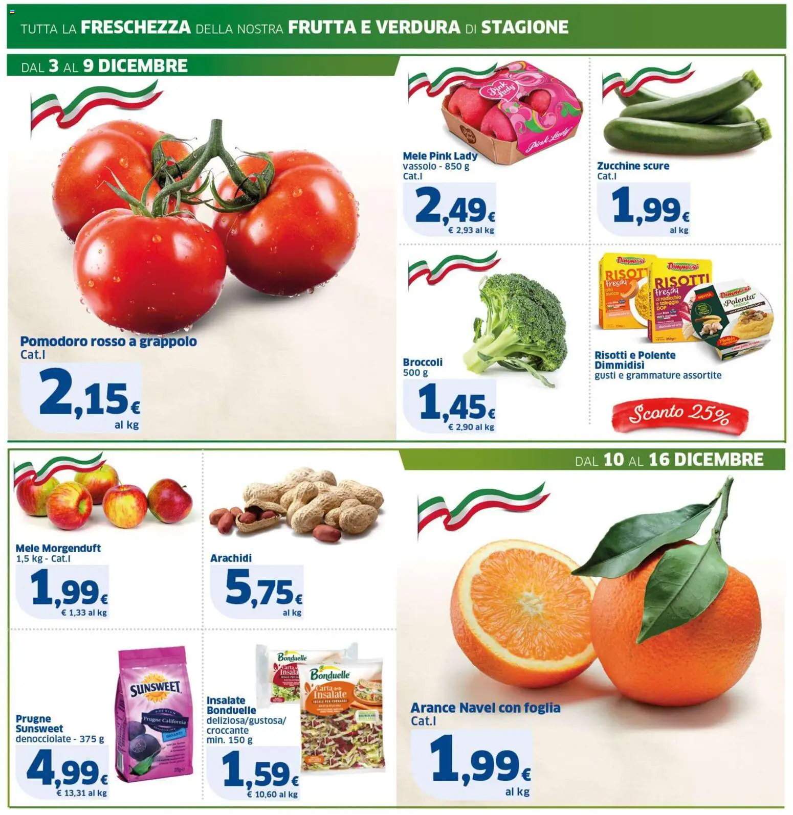 Volantino SIGMA del 03.12.2025 | Pagina: 4 | Prodotti: Arance, Frutta, Pomodoro, Broccoli