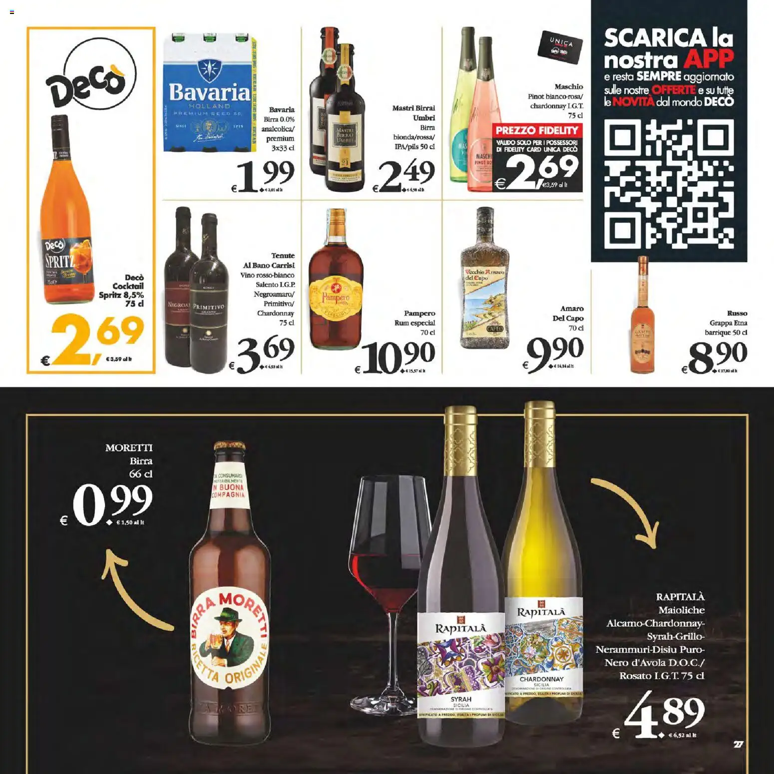 Volantino Decò del 24.02.2026 | Pagina: 27 | Prodotti: Vino, Rum, Grappa, Amaro