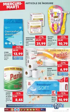 Catalog Kaufland - Bucureşti – valabil de la 09.07.2025 | Pagină: 63 | Produse: Piersică, Arapsaçı, Role, Cremă