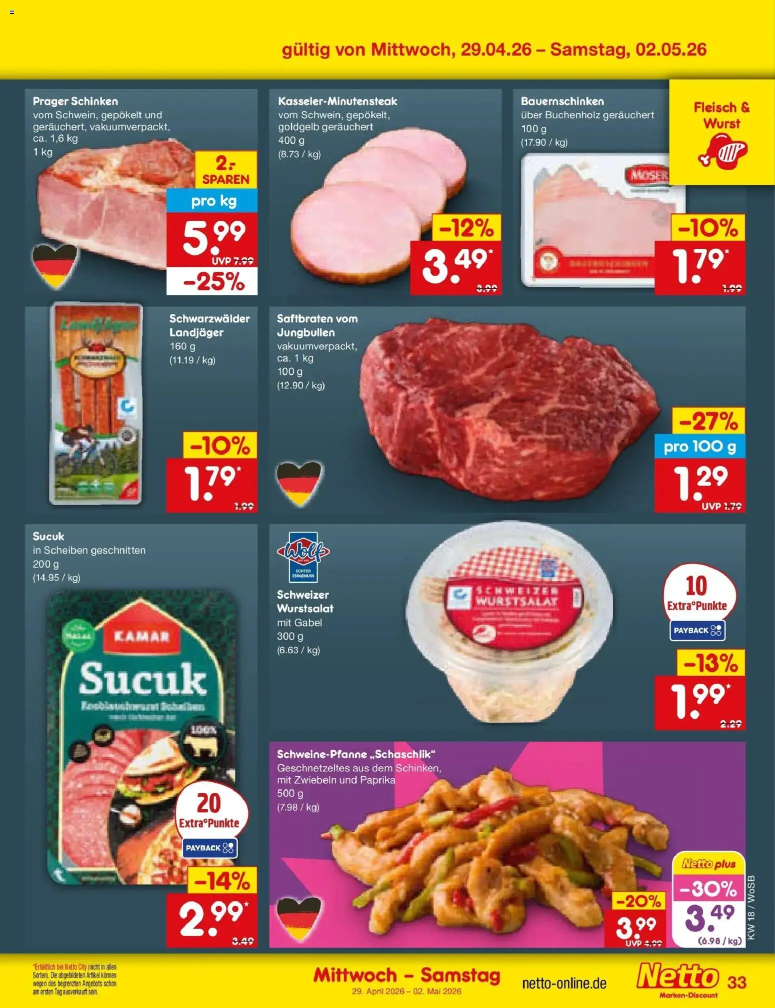 Netto Marken-Discount Prospekt Mannheim	 – gültig ab 27.04.2026 | Seite: 47 | Produkte: Zwiebeln, Paprika, Wurst, Fleisch