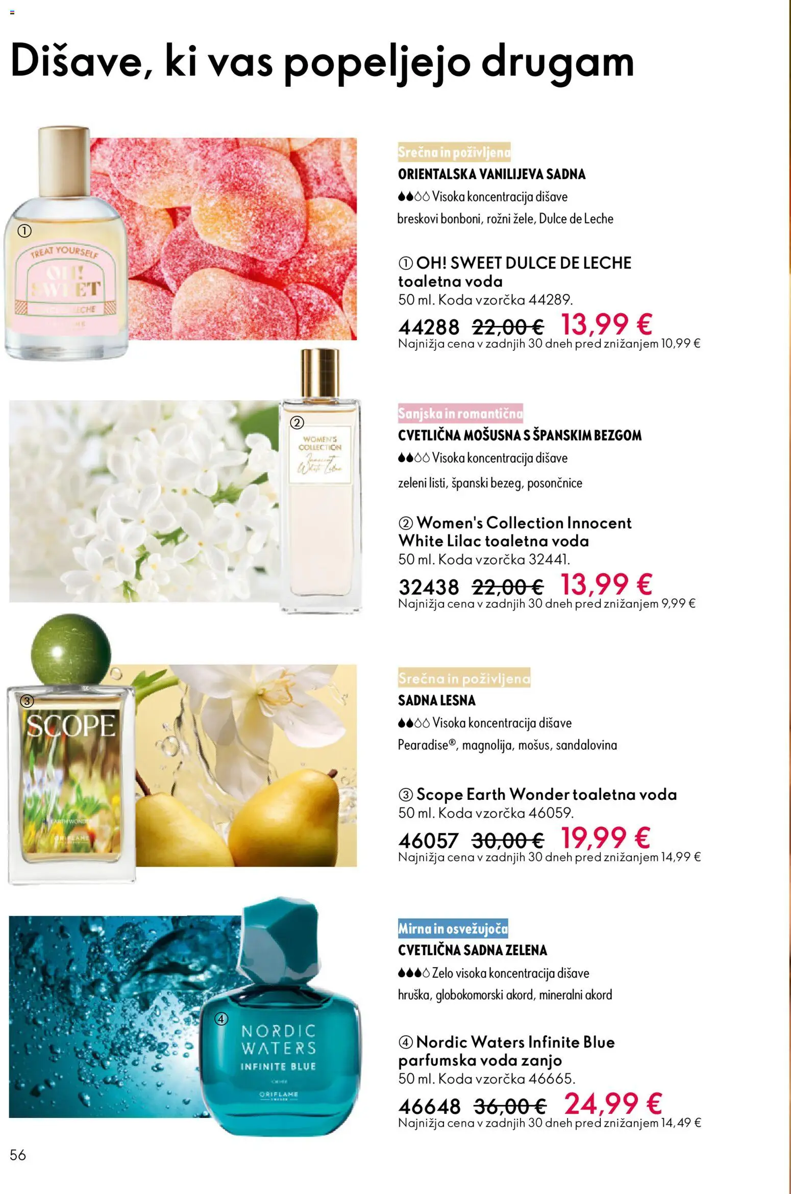 Novi Oriflame katalog ponudbe – veljaven od 19.11.2025 | Stran: 56 | Izdelki: Voda, Zelena, Toaletna voda, Parfumska voda