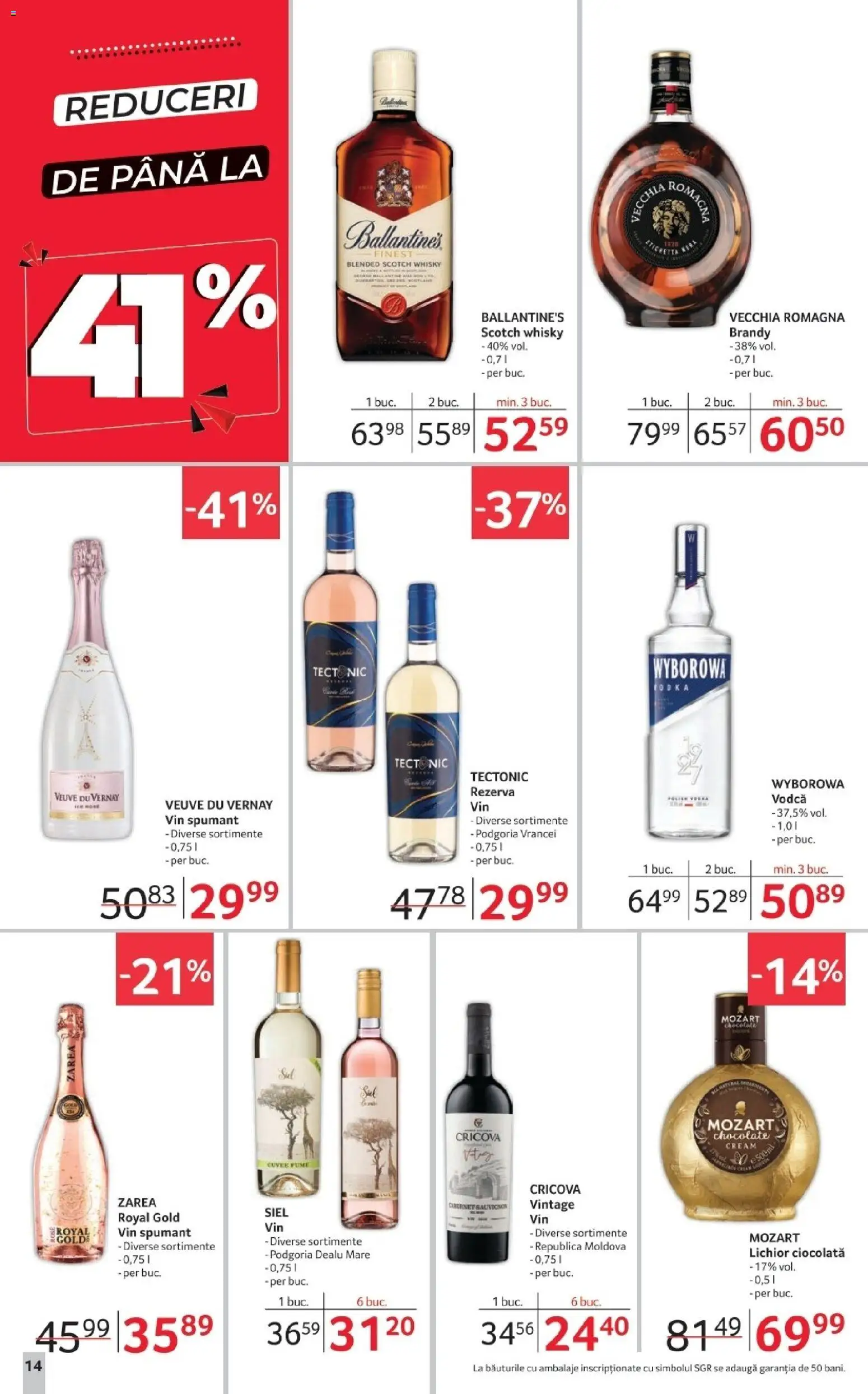 Noul catalog Selgros – valabil de la 31.10.2025 | Pagină: 14 | Produse: Su ısıtıcı, Lichior, Ciocolată, Vin