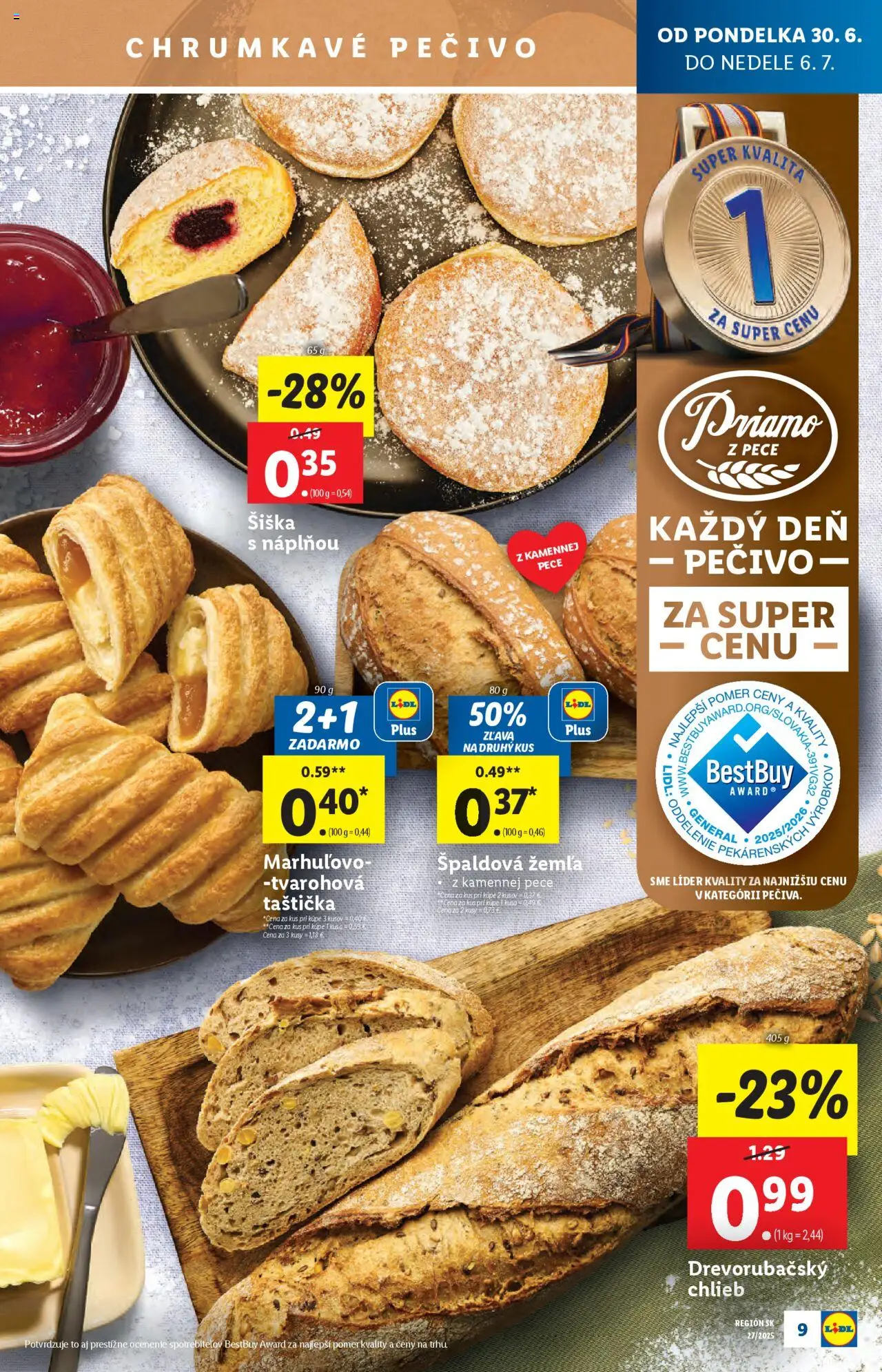 Lidl leták │ platný od 30.06.2025 | Strana: 9 | Produkty: Chlieb