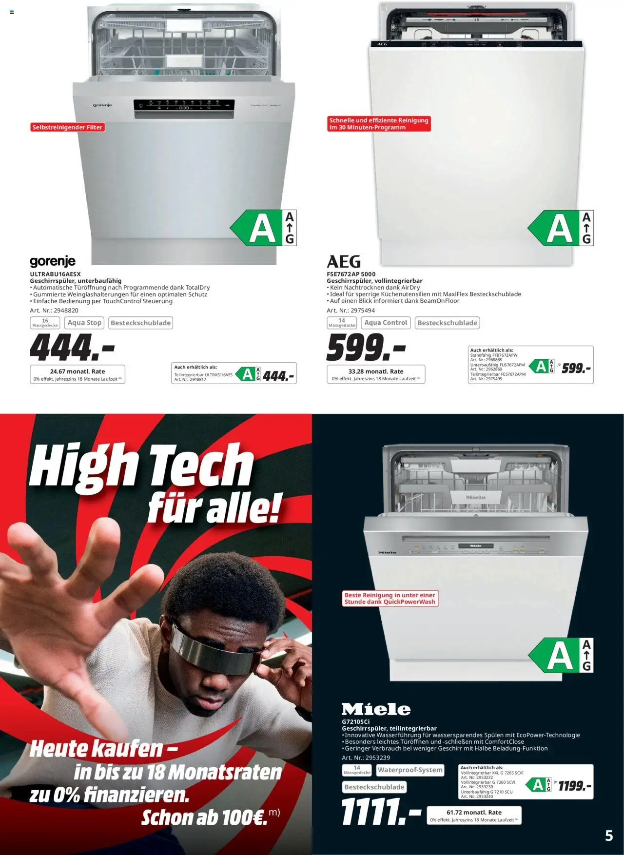 Media Markt Prospekt 	 - gültig ab dem 25.08.2025 | Seite: 5 | Produkte: Miele, Gorenje