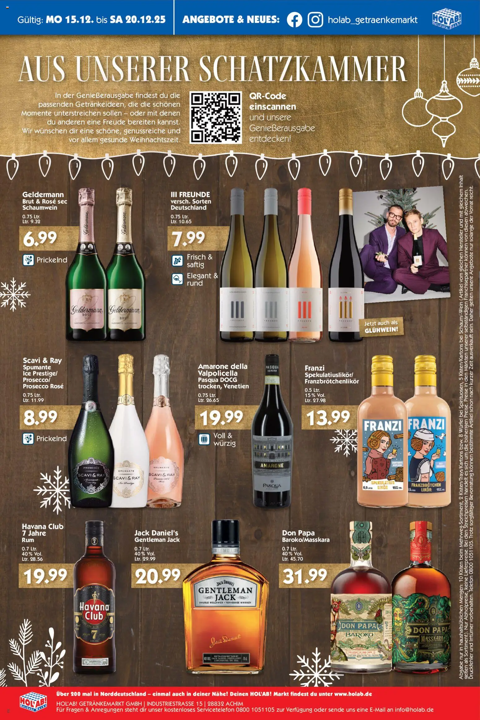 HOL’AB! Prospekt 	 – gültig ab 15.12.2025 | Seite: 8 | Produkte: Havana club, Likör, Jack Daniel's, Prosecco