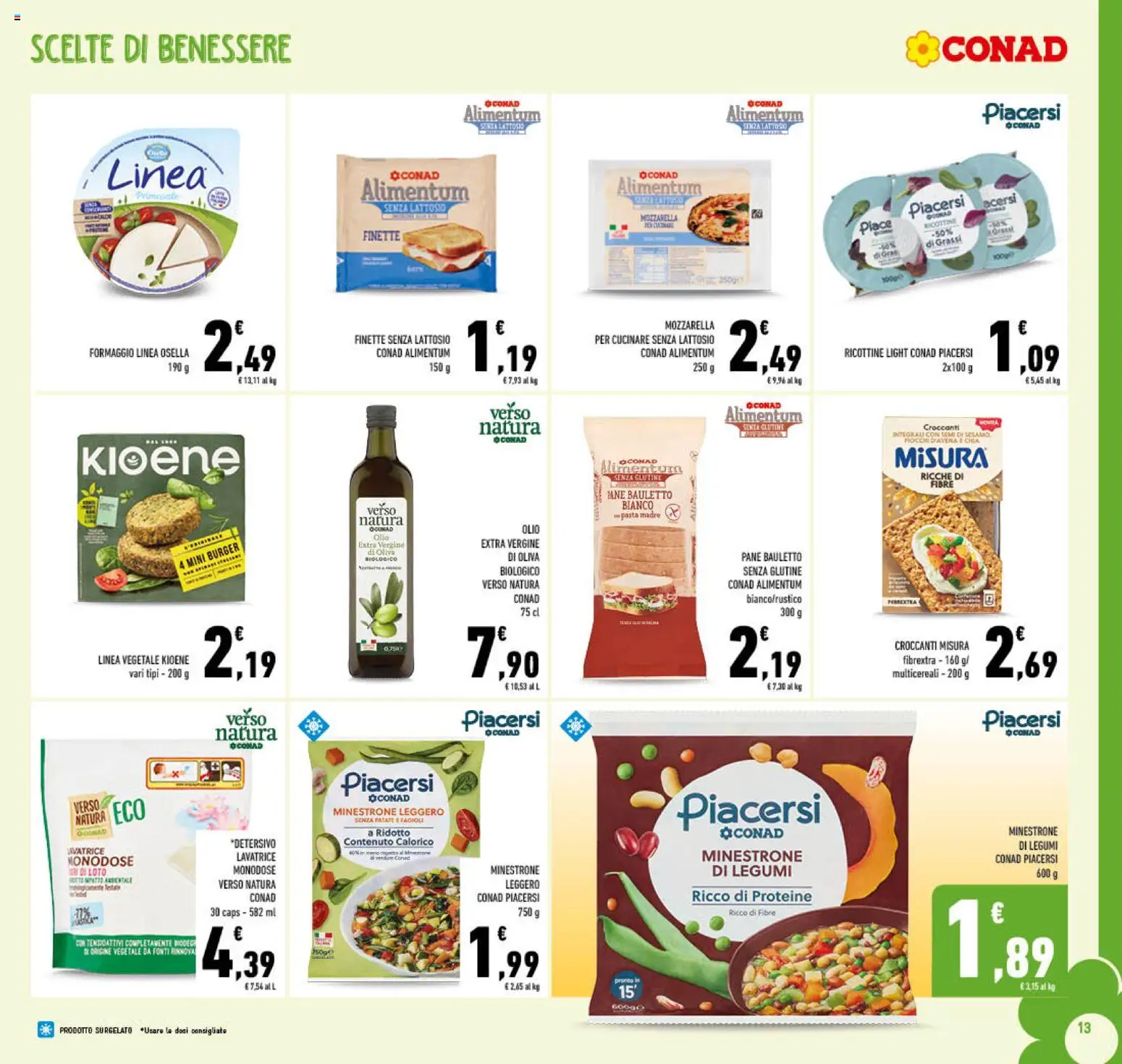 Volantino Conad del 03.01.2026 | Pagina: 13 | Prodotti: Pane, Olive, Crackers, Ricotta