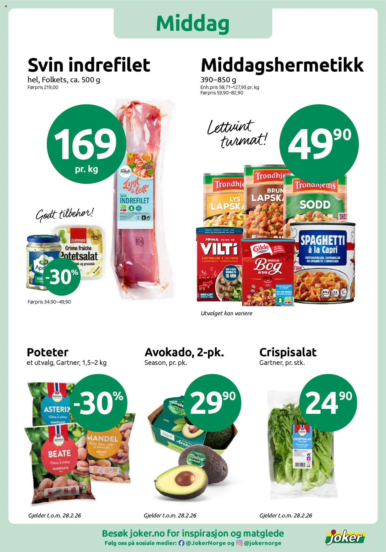 {H1} | Side: 9 | Produkter: Teniși, Poteter, Тарілка, Crispisalat