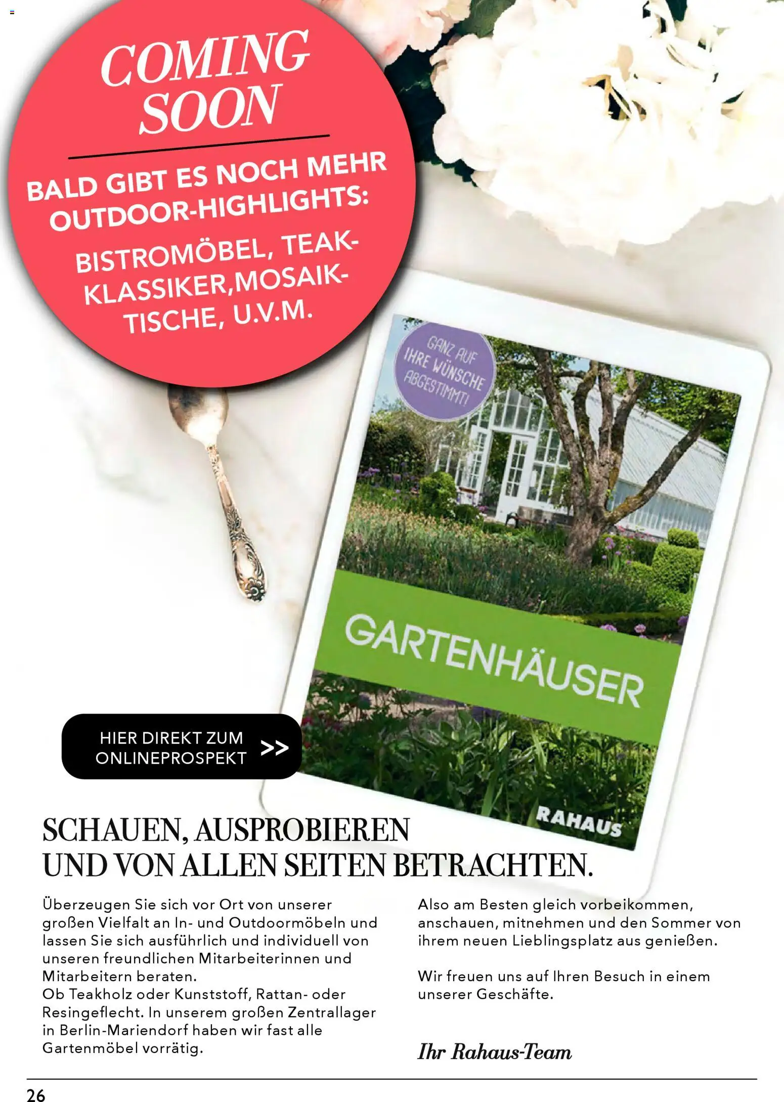 Rahaus Prospekt Gartenmöbel	 – gültig ab 26.02.2026 | Seite: 26 | Produkte: Gartenmöbel