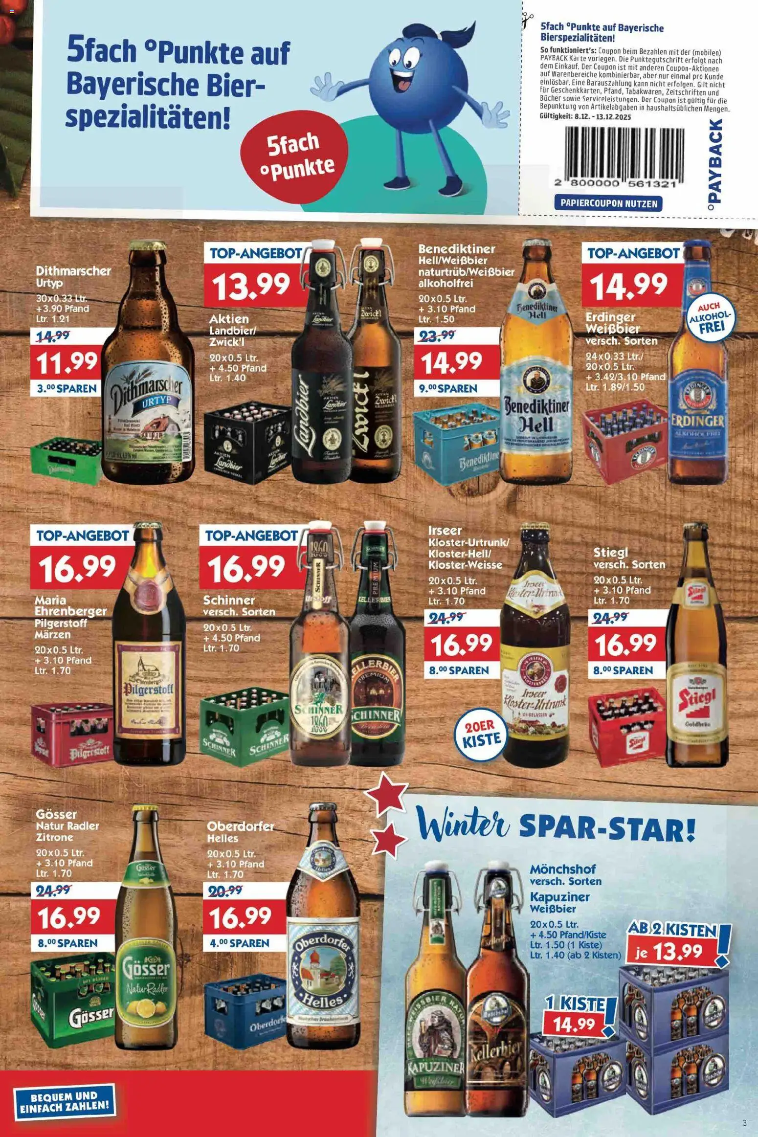 HOL’AB! Prospekt – gültig ab 08.12.2025 | Seite: 3 | Produkte: Bier, Weißbier, Benediktiner hell, Radler