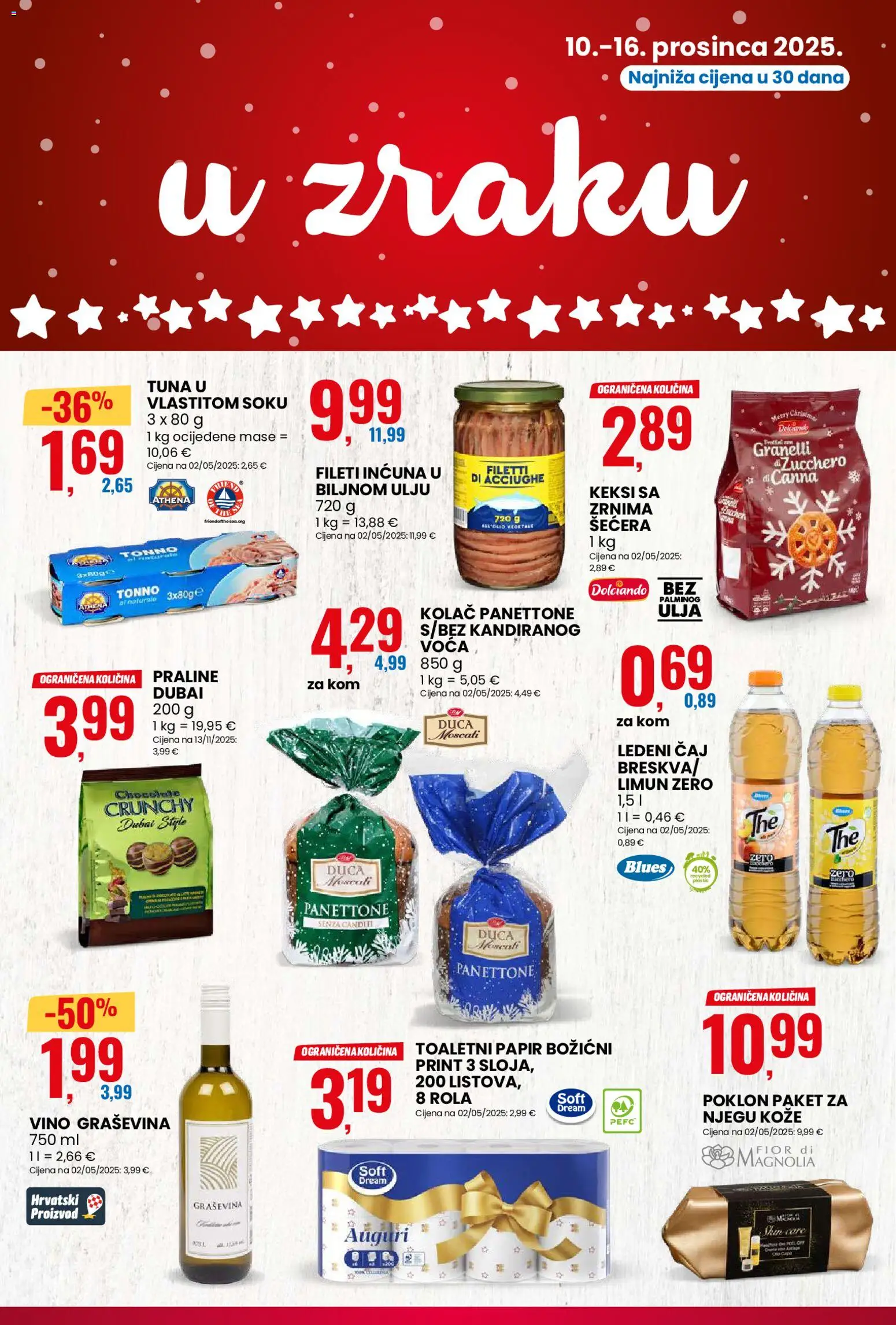 Eurospin katalog | vrijedi od 10.12.2025 | Stranica: 3 | Proizvodi: Panettone, Praline, Vino, Tuna