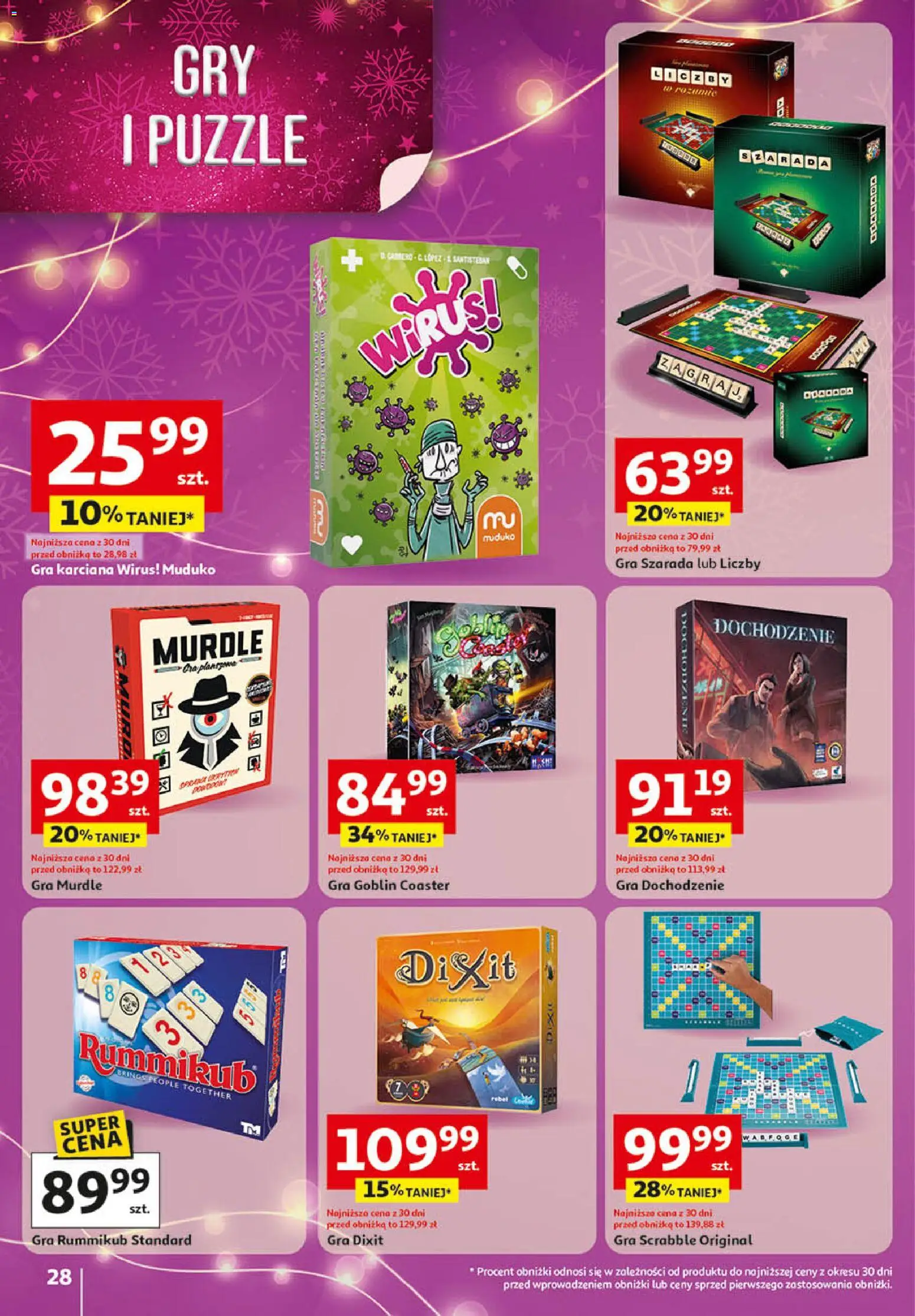 Auchan Gazetka - Zabawki Święta jak babcię kocham Hipermarket od 06.11.2025 | Strona: 28 | Produkty: Gra