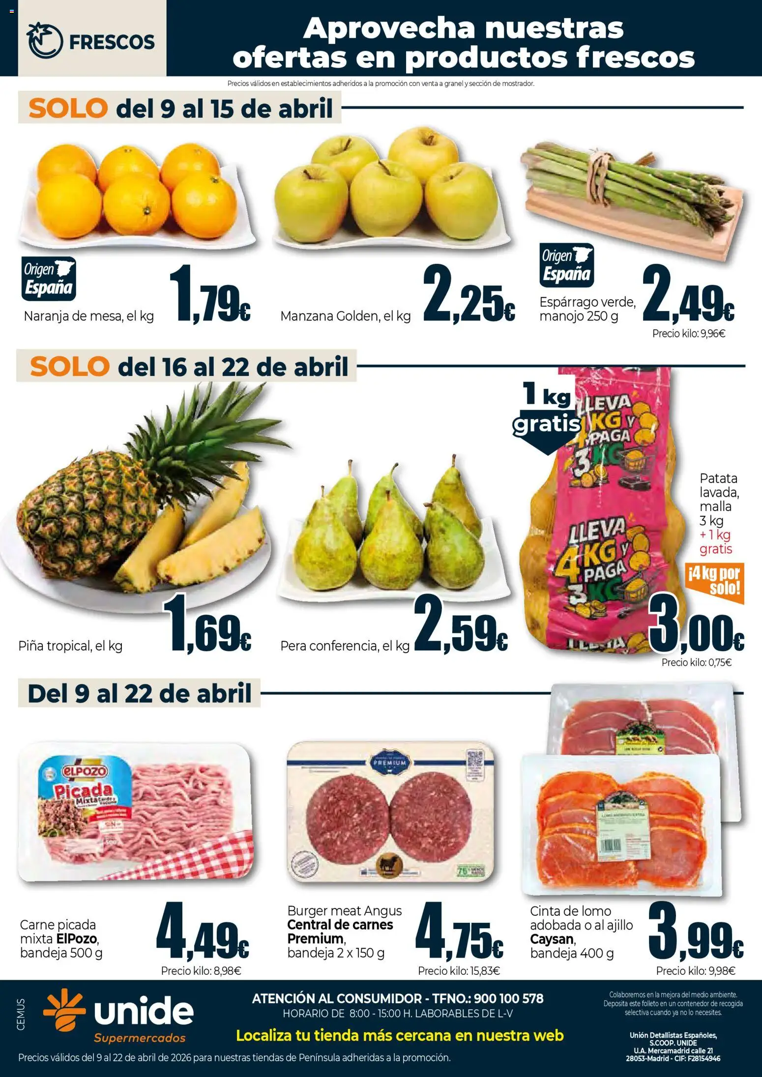 Unide - Vuelve Goyo, vuelve el ahorro Super │ válido desde el 09.04.2026 | Página: 4 | Productos: Piña, Manzana, Bandeja