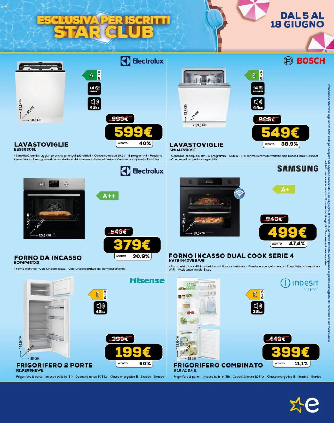 Volantino Euronics del 05.06.2025 | Pagina: 21 | Prodotti: Lavastoviglie, Frigorifero combinato, Forno elettrico, Samsung