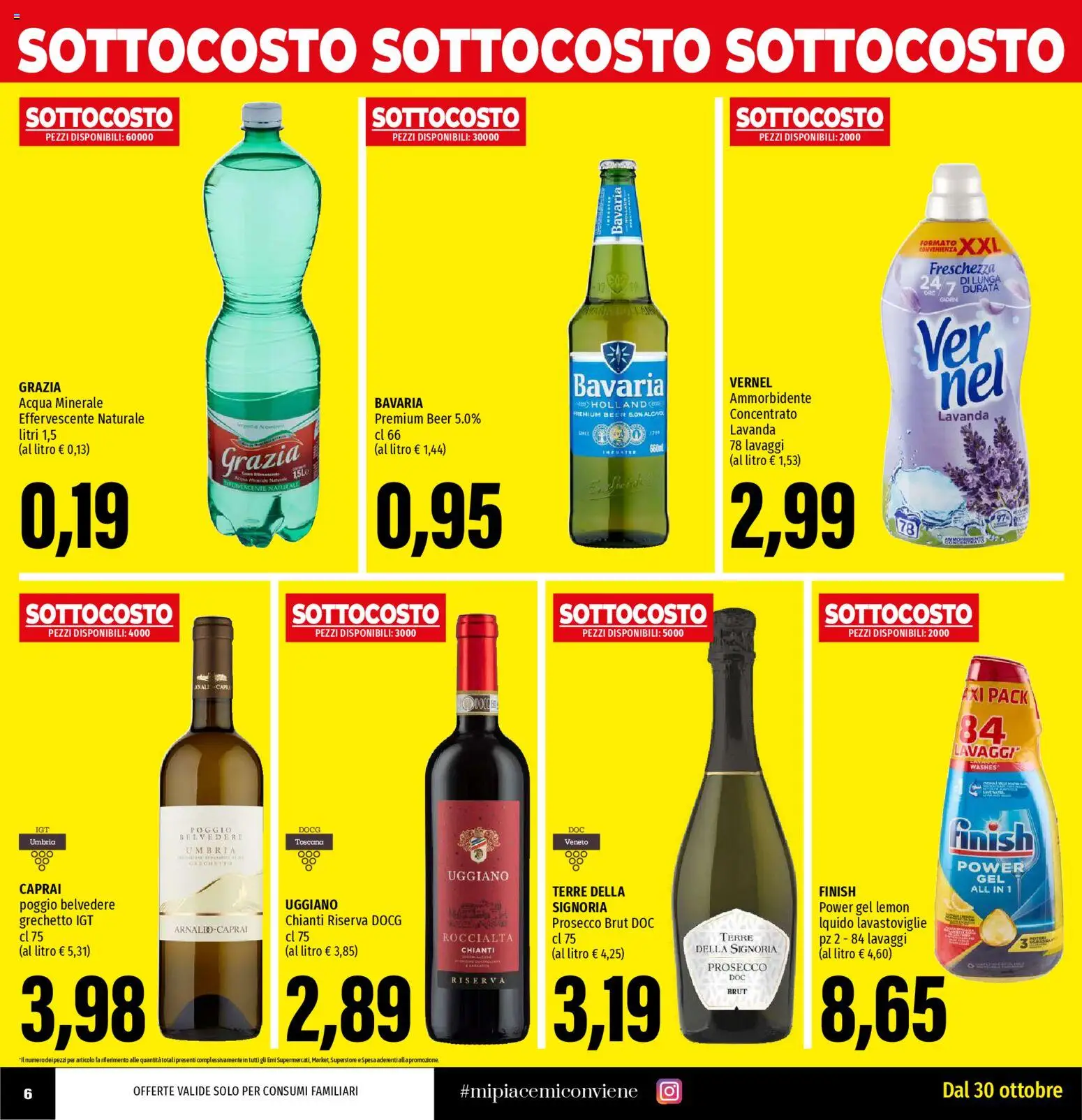 Volantino EMI del 30.10.2025 | Pagina: 6 | Prodotti: Acqua, Lavastoviglie, Lavanda, Acqua minerale