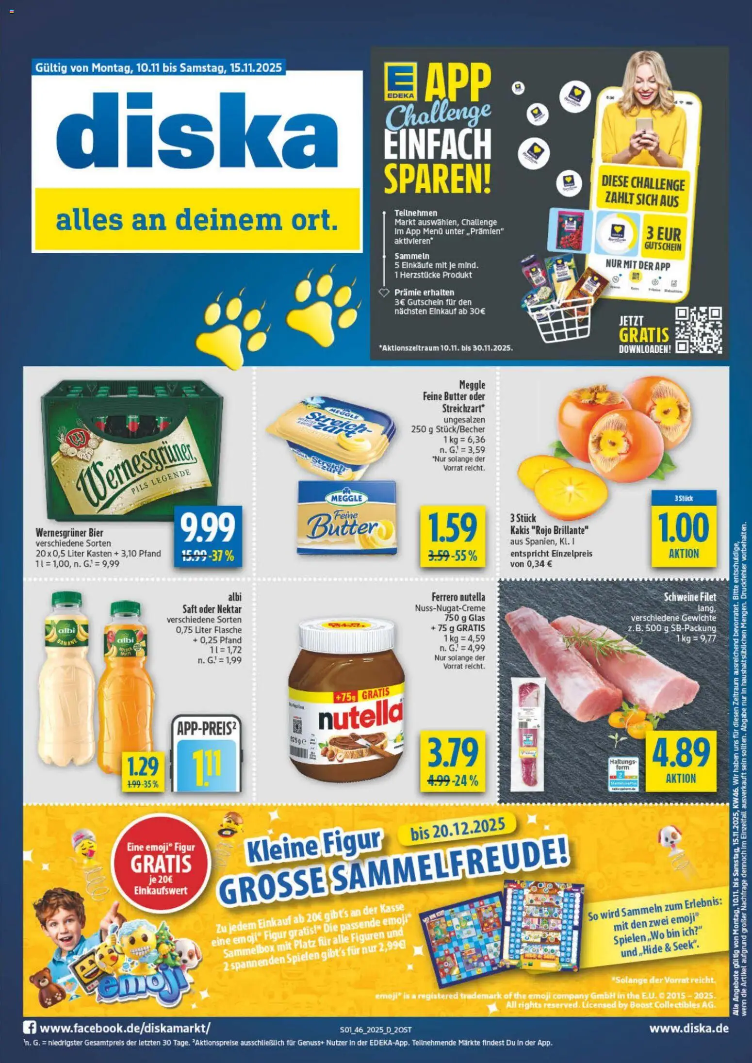 Diska - Diska Angebote Sachsen-Thüringen KW46 – gültig ab 10.11.2025 | Seite: 1 | Produkte: Butter, Bier, Pils, Wernesgruner