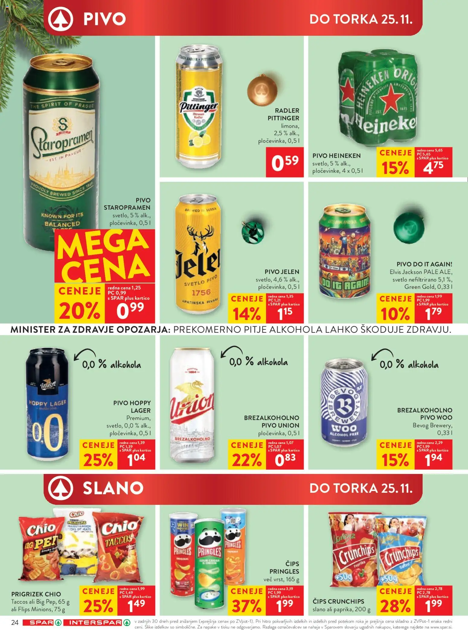 Novi Spar katalog ponudbe – veljaven od 19.11.2025 | Stran: 28 | Izdelki: Falafel, Paprika, Flips, Pivo