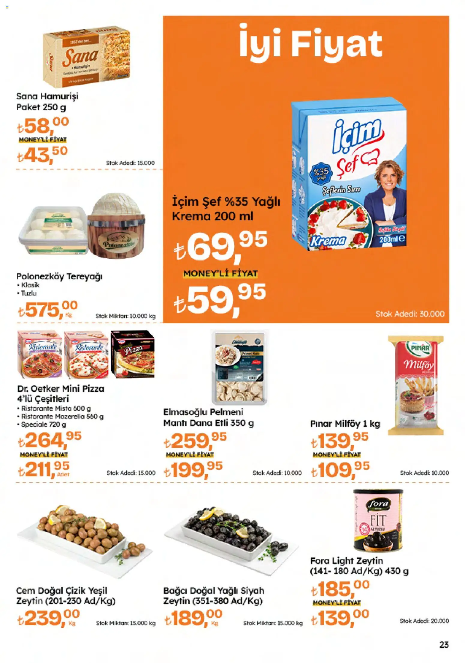 Migros Black Friday - 20.11.2025 tarihinden itibaren geçerlidir | Sayfa: 23 | Ürünler: Tereyağı, Pizza, Krema, Zeytin