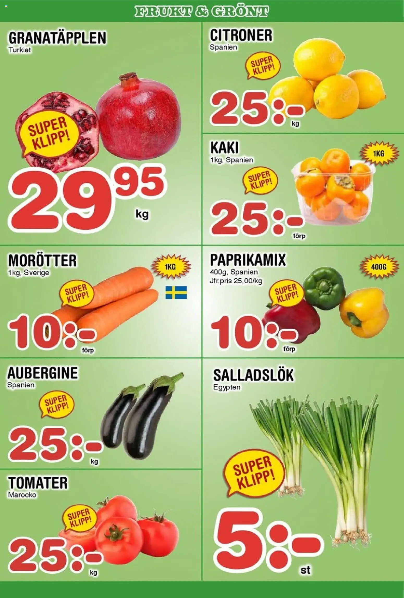Nya Pulsen reklamblad aktuell från 03.11.2025 | Sida: 7 | Produkter: Tomater, Salladslök, Aubergine
