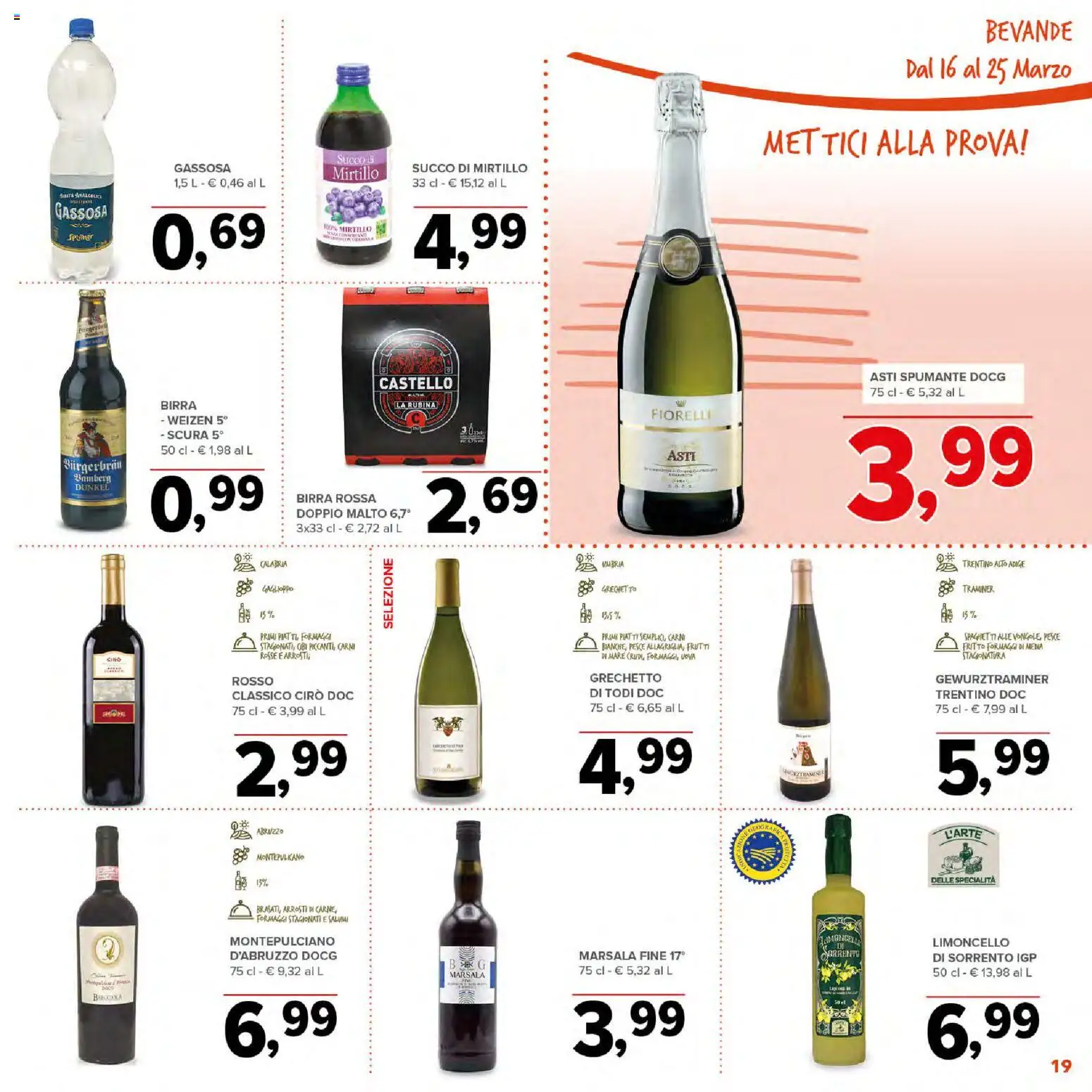 Volantino Todis del 16.03.2026 | Pagina: 19 | Prodotti: Uova, Birra, Spumante, Limoncello