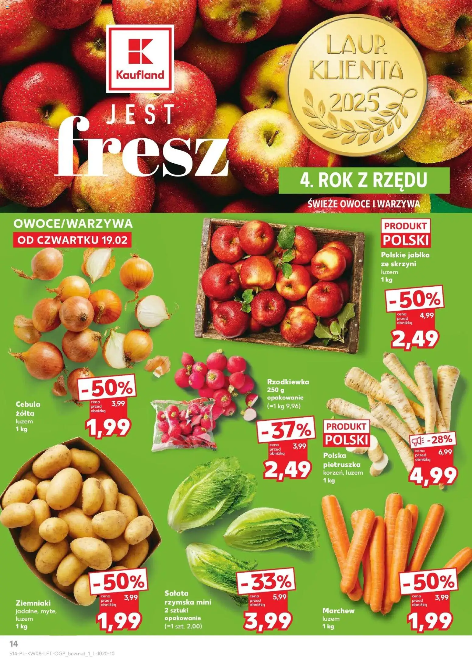 Kaufland Polsko leták od 19.02.2026 | Strana: 14 | Produkty: Jablka