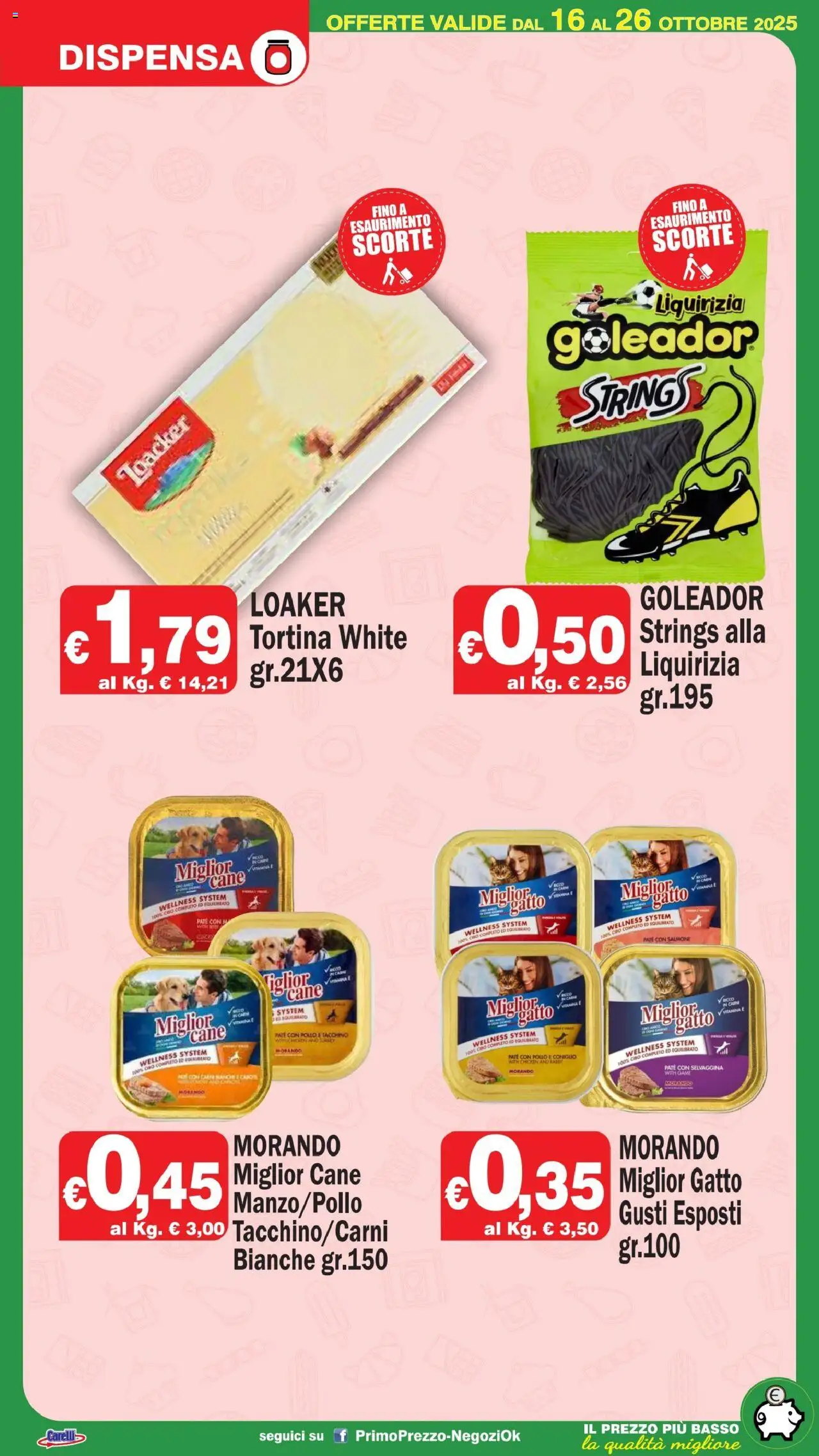 Volantino Primo Prezzo del 16.10.2025 | Pagina: 17 | Prodotti: Paté, Pollo, Salmone, Tacchino