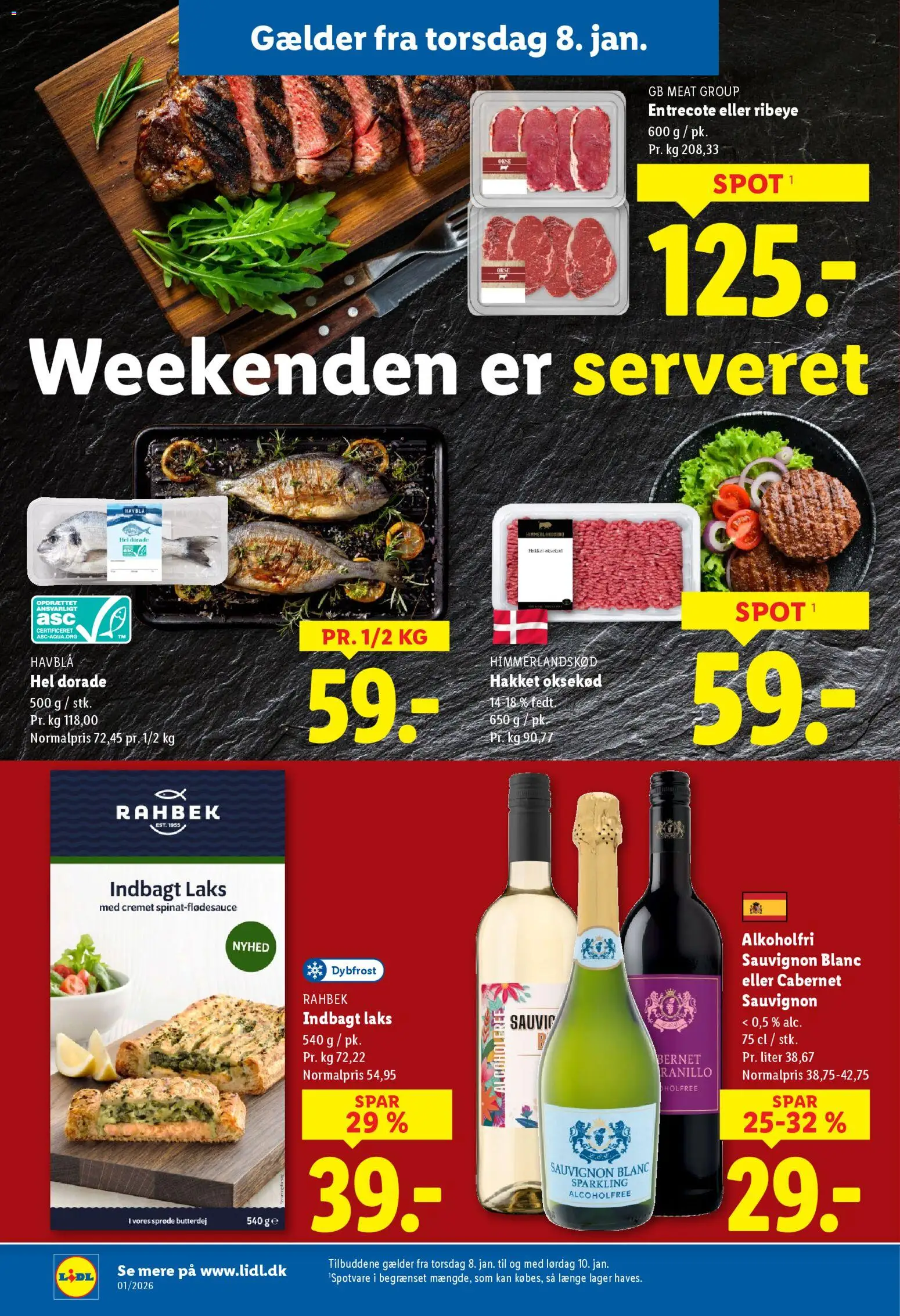 Lidl tilbudsavis – gyldig fra 02.01.2026 | Side: 38 | Produkter: Butterdej, Oksekød, Entrecote, Søm