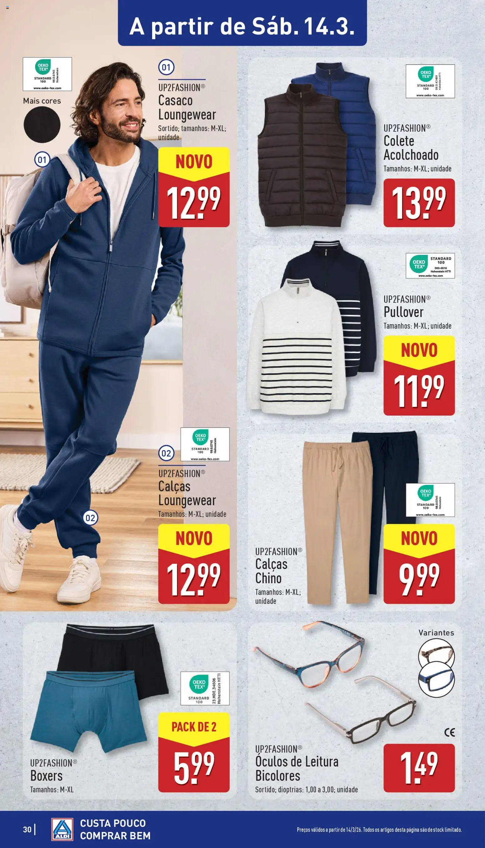 Aldi folheto │ válido de 09.03.2026 | Página: 30 | Produtos: Óculos, Casaco, Calças, Colete
