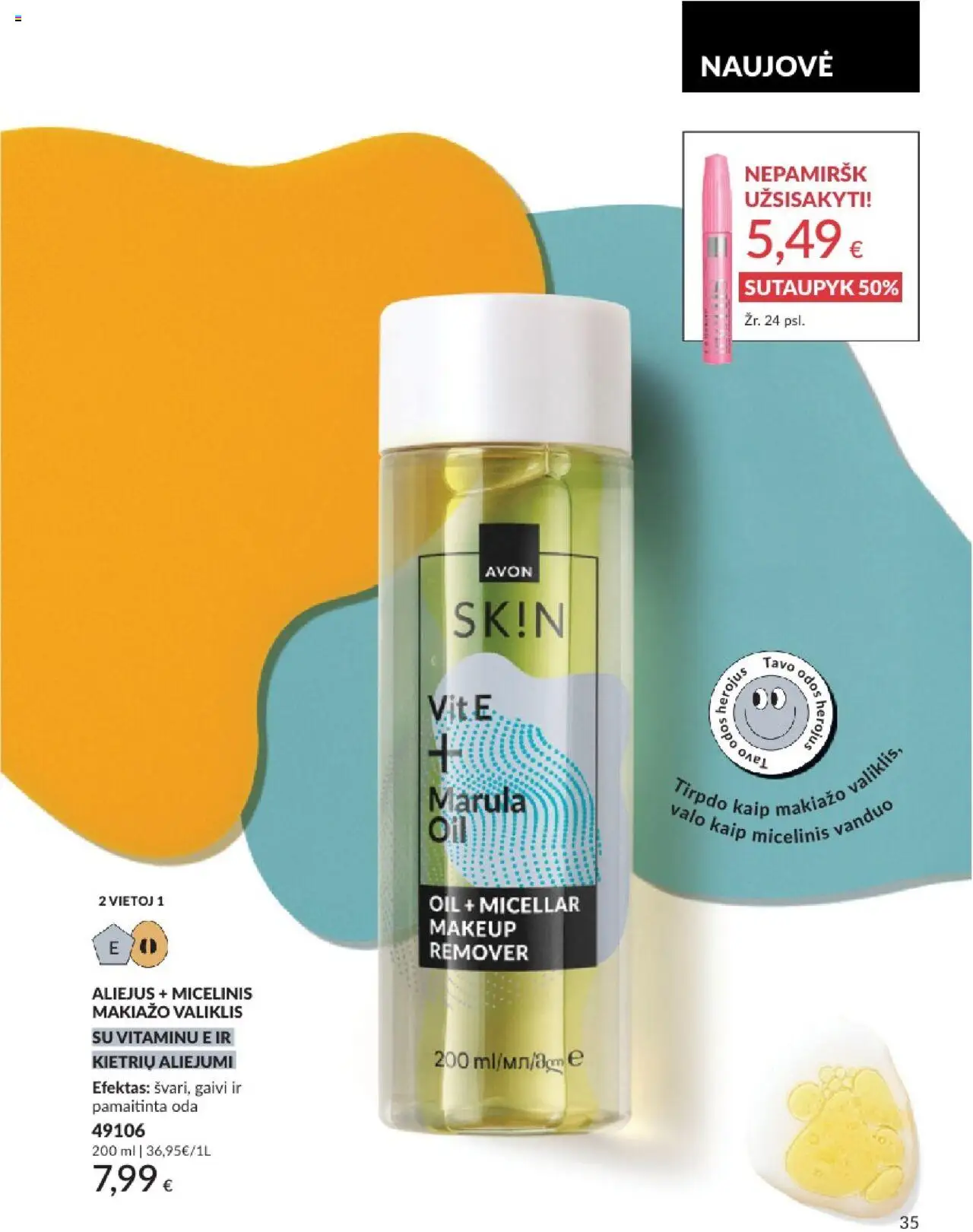 AVON - Leidinys│galioja nuo 01.08.2025 | Puslapis: 35 | Prekių: Micelinis vanduo, Aliejus