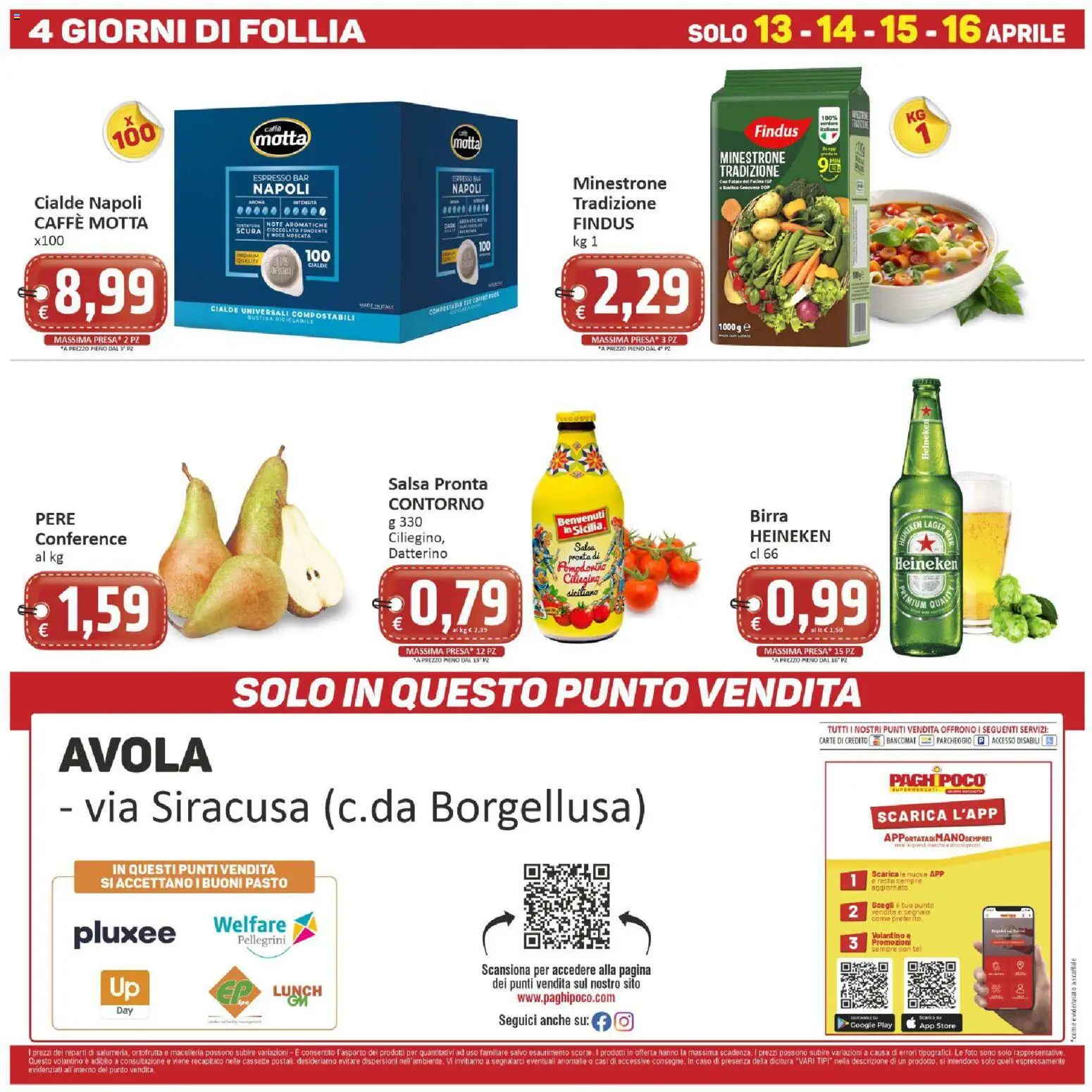 Volantino Paghi Poco del 07.04.2026 | Pagina: 20 | Prodotti: Birra, Salsa, Scaffale, Heineken