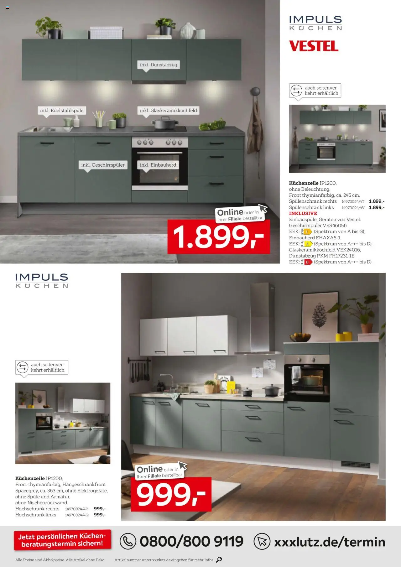 XXXL Lutz Nr. 1 bei Küchen - gültig ab dem 11.08.2025 | Seite: 2 | Produkte: Geschirrspüler, Küchenzeile, Hochschrank, Kuchen