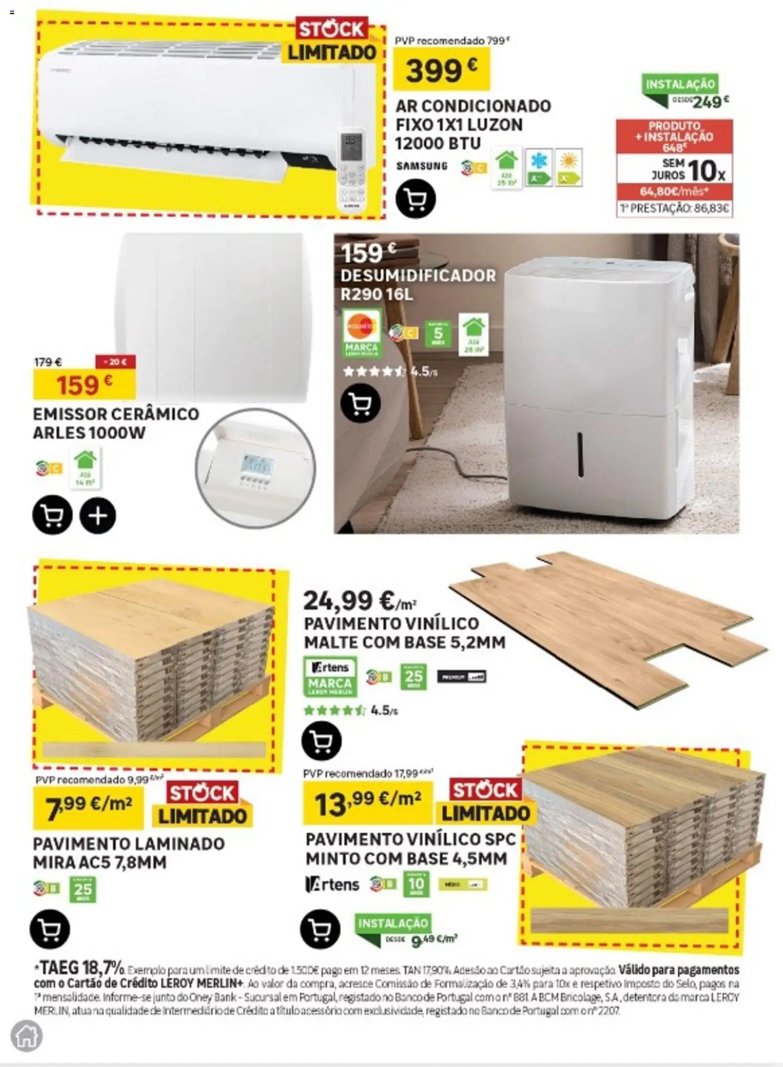 Leroy Merlin Arquipélago dos Açores │ válido de 13.11.2025 | Página: 3 | Produtos: Ar condicionado, Banco, Base, Desumidificador