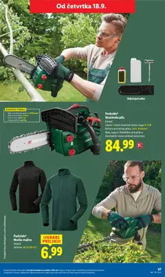Lidl katalog | vrijedi od 15.09.2025 | Stranica: 37 | Proizvodi: Majica, Pila, Parkside